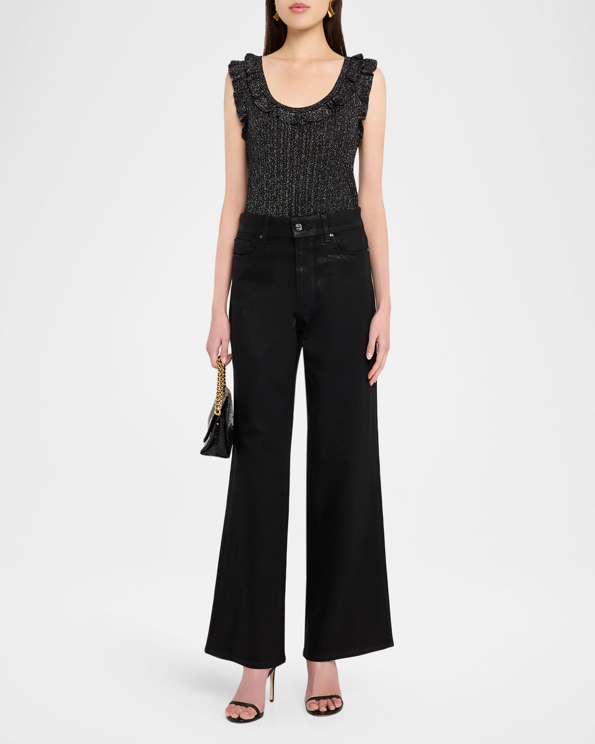 PAIGE Anessa Wide-Leg Coated Jeans | Thumbnail 5