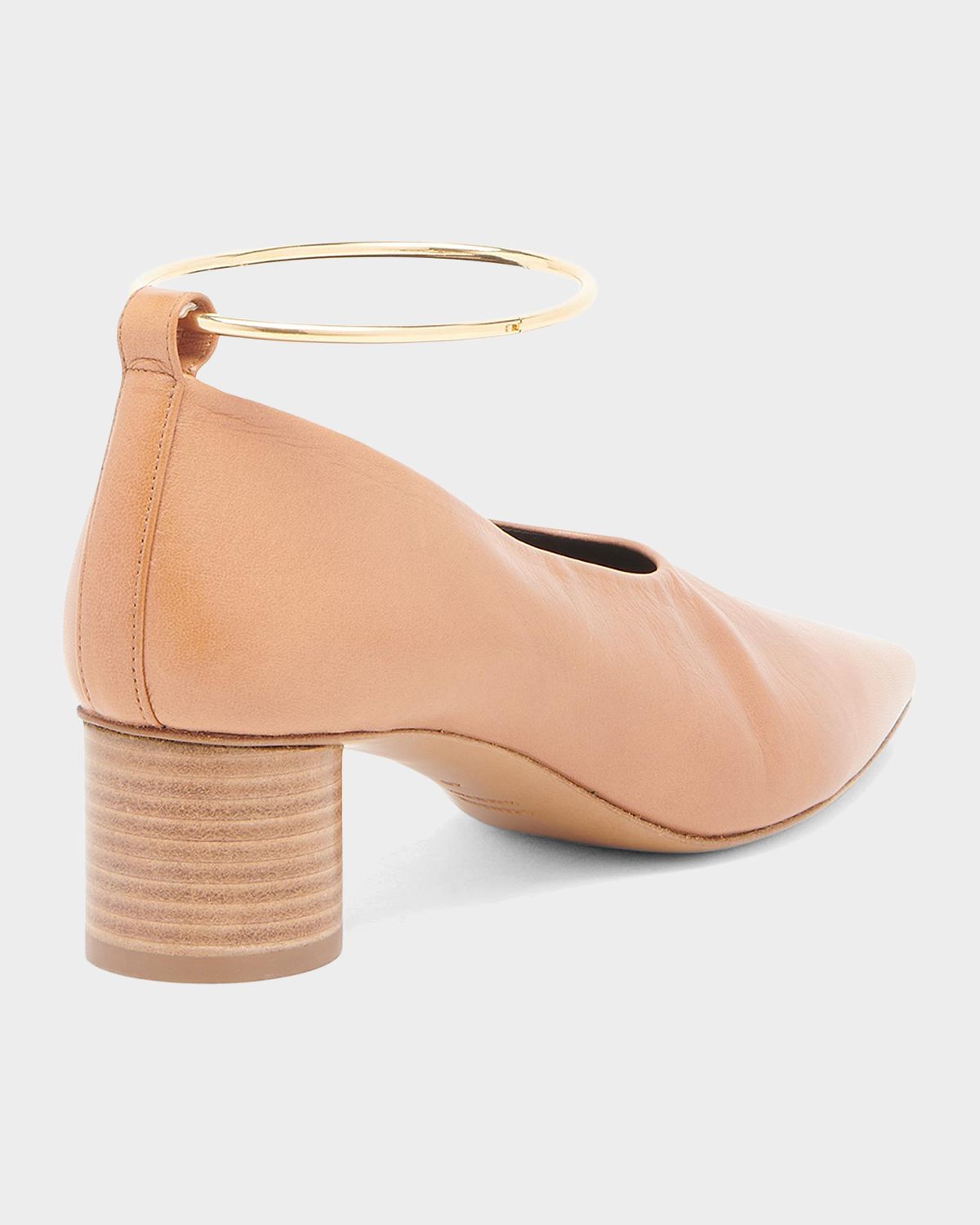 Jil Sander Ring Court Leather Pumps