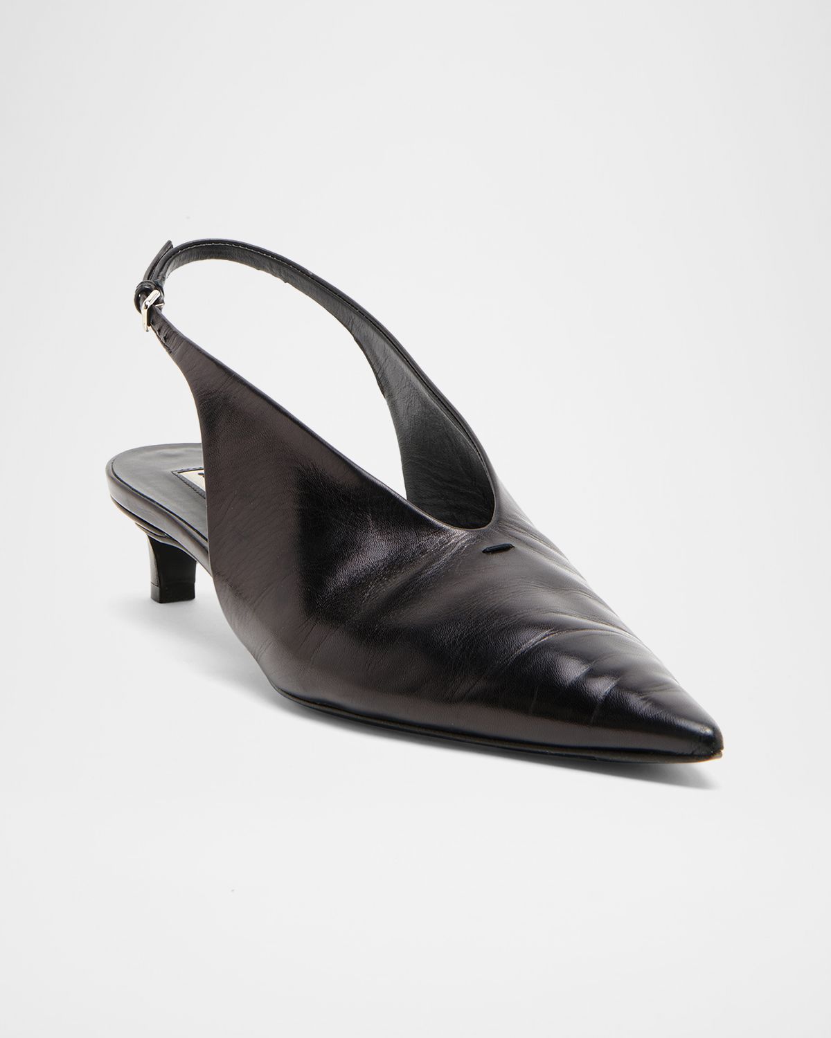Jil Sander 35mm Leather Slingback Pumps
