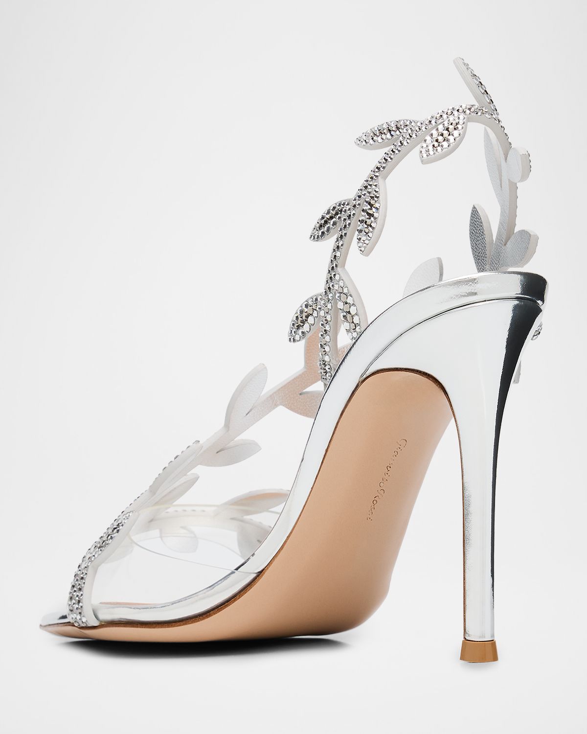 Gianvito Rossi 105mm Crystal Branch Slingback Sandals | Thumbnail 4 Gianvito Rossi 105mm Crystal Branch Slingback Sandals | Thumbnail 4