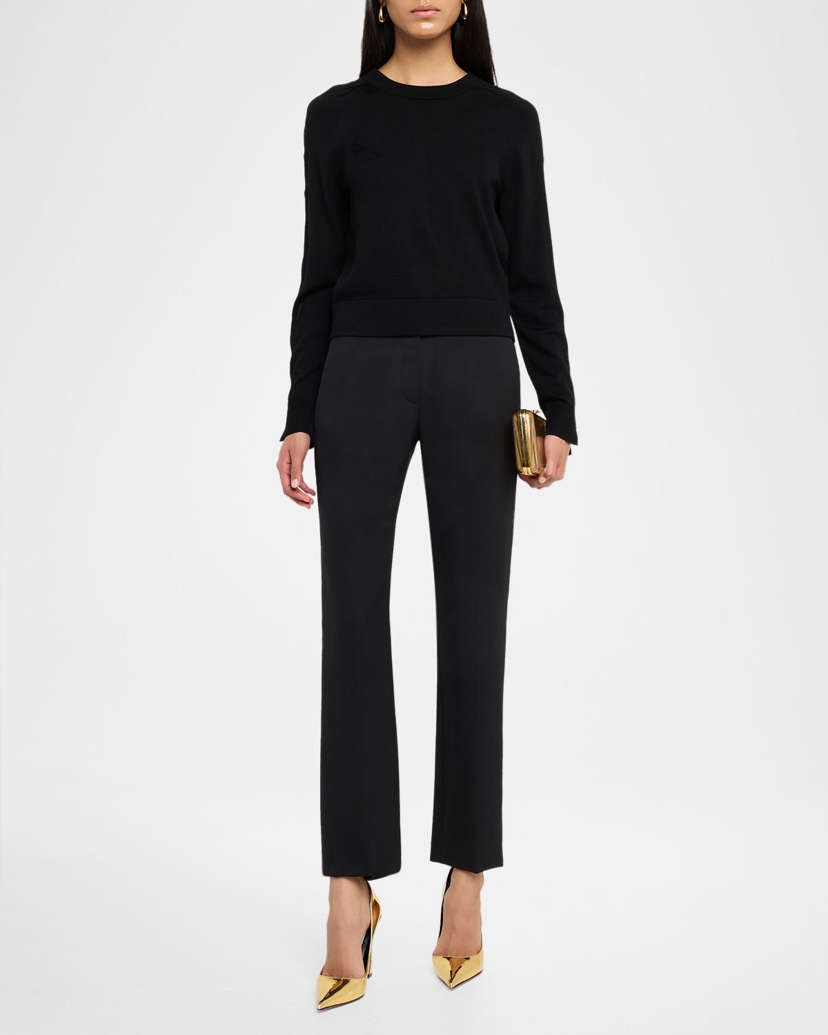 SIMKHAI Declan Buttoned Merino Wool Sweater
