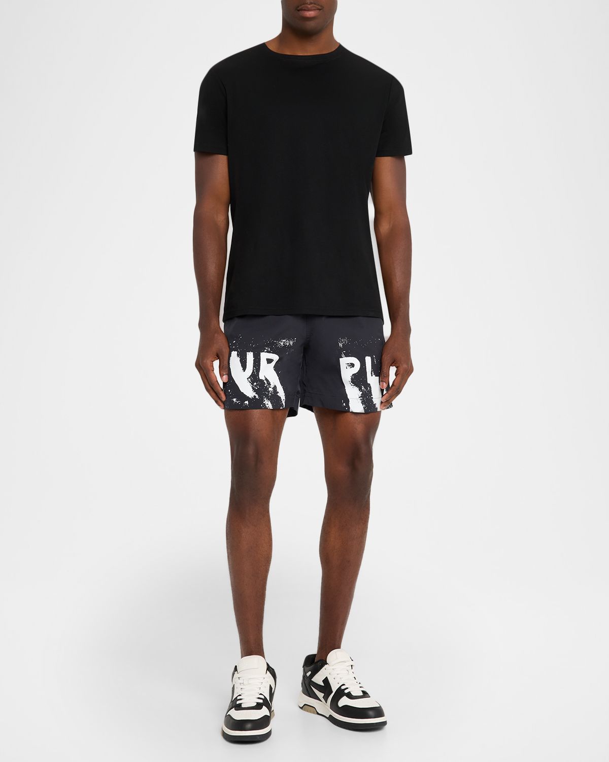 PURPLE Men 's Wordmark Logo Swim Shorts