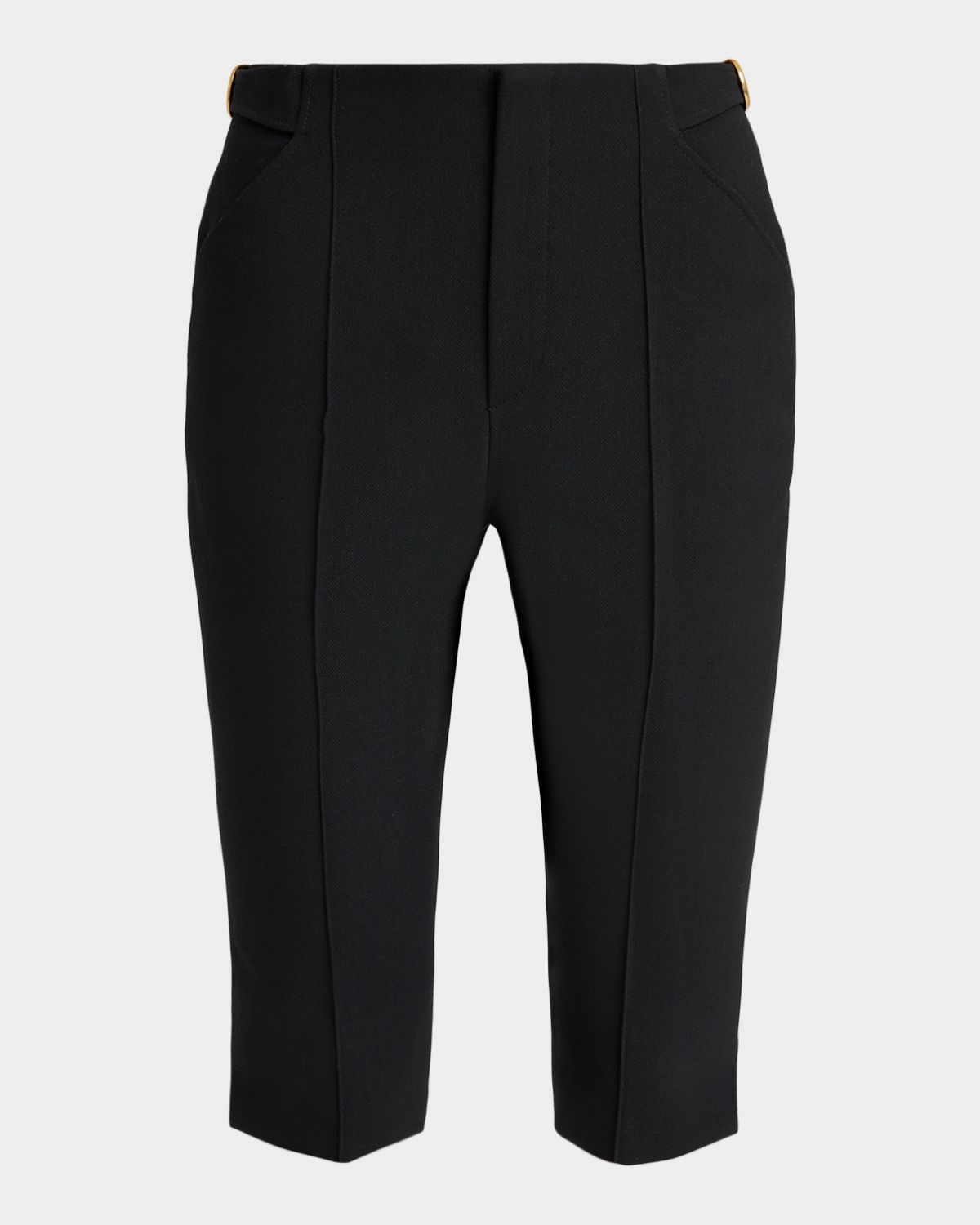 Chloe Pintuck Skinny-Leg Capri Trousers