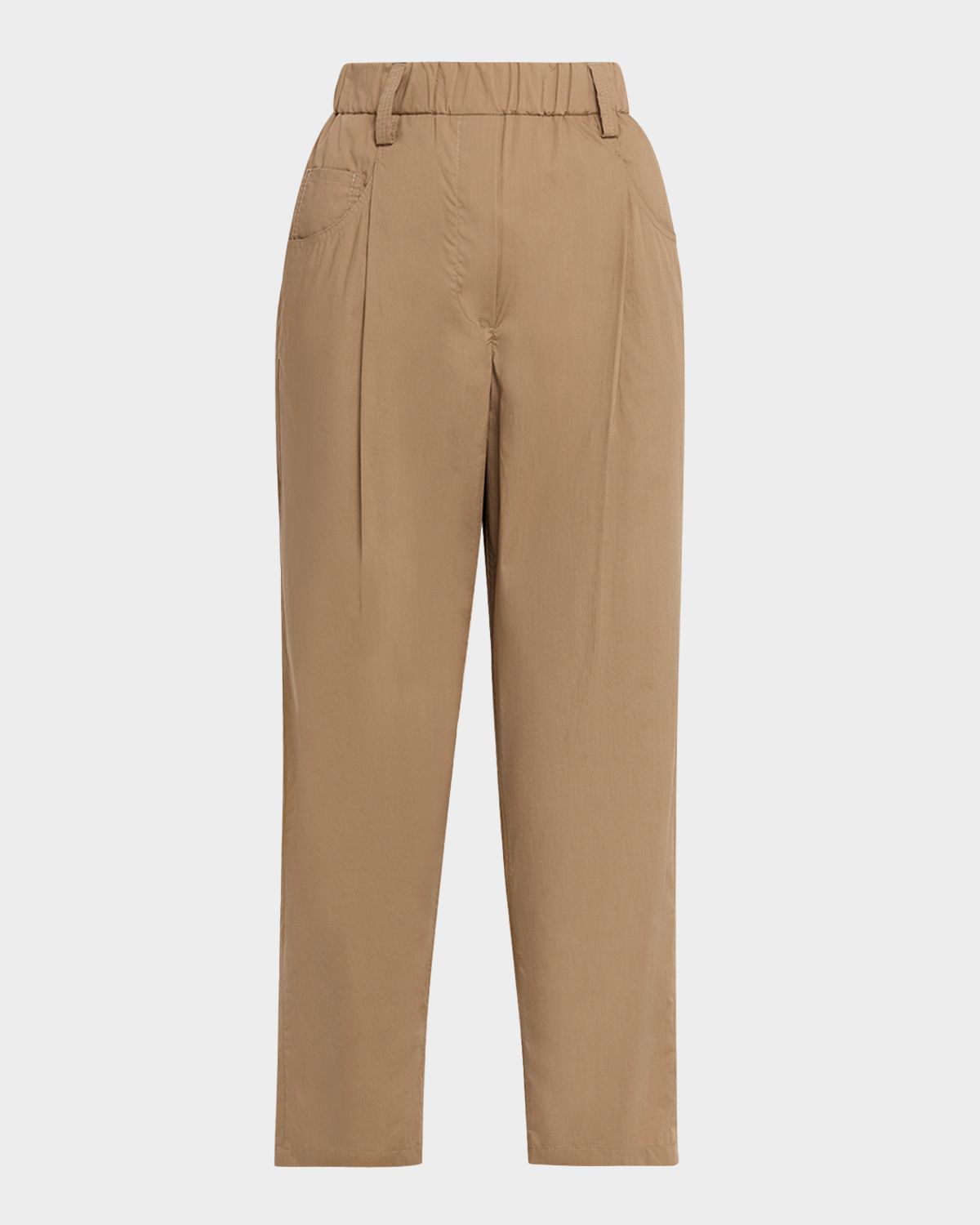 Brunello Cucinelli Tapered Lightweight Poplin Crop Pants | Thumbnail 6 Brunello Cucinelli Tapered Lightweight Poplin Crop Pants | Thumbnail 6