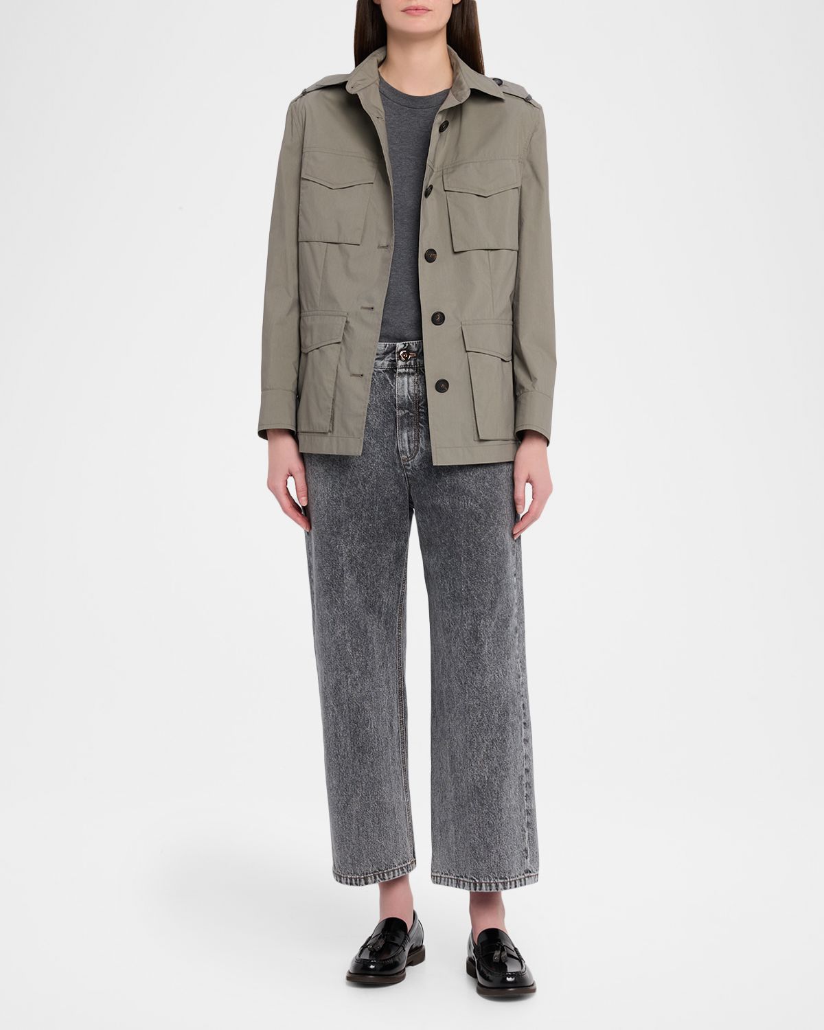 Brunello Cucinelli Water-Resistant Cotton Utility Jacket