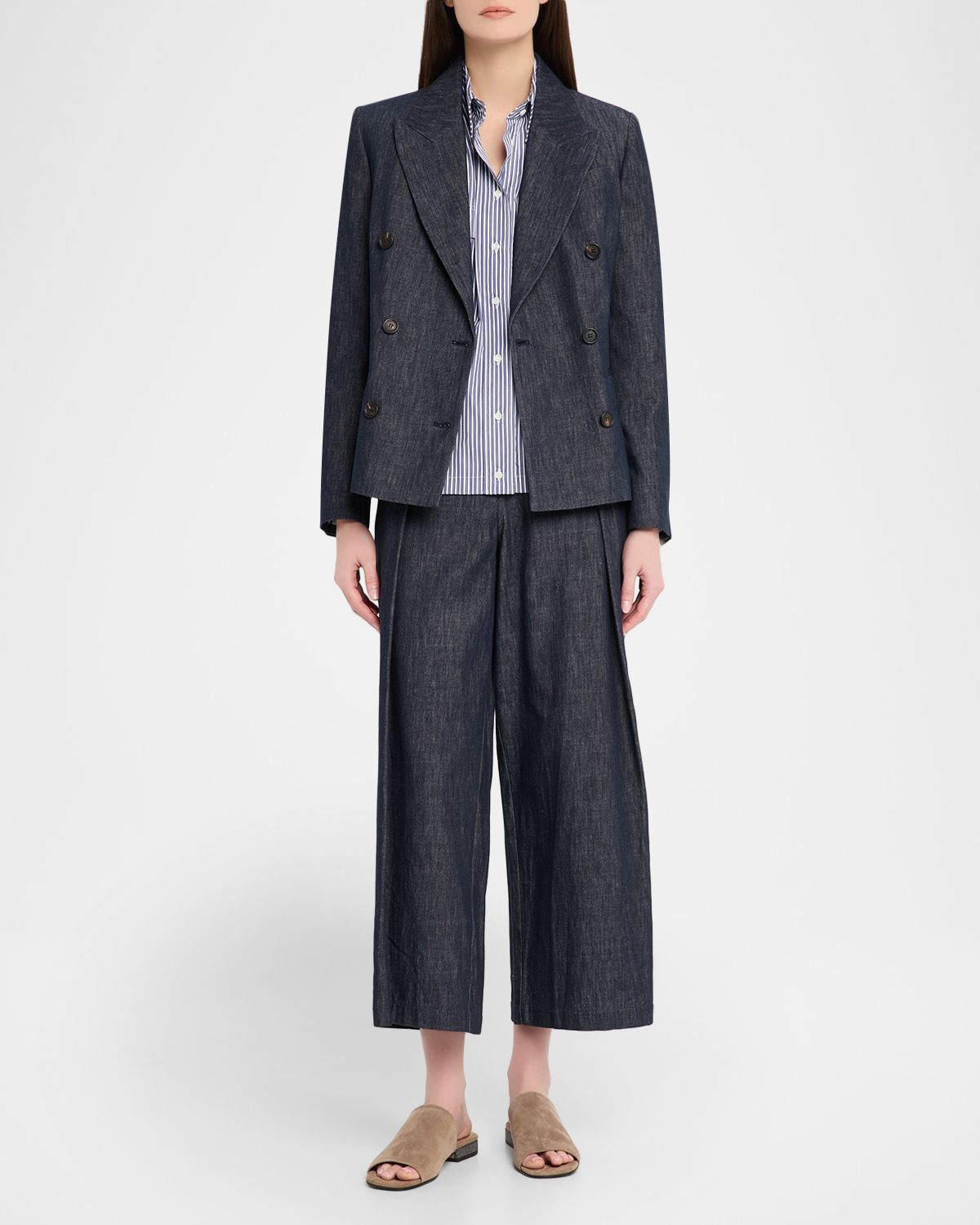 Brunello Cucinelli Striped Cotton Oversized Button-Down Shirt