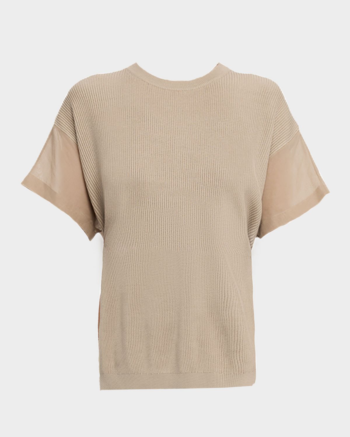 Brunello Cucinelli Cotton Rib Short-Sleeve T-Shirt