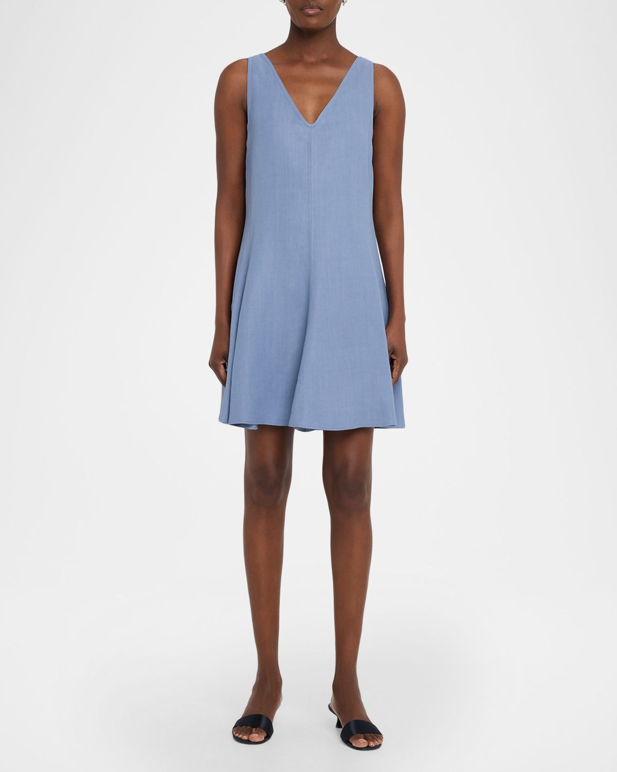 Brunello Cucinelli Crispy Silk Belted Sleeveless Maxi Dress