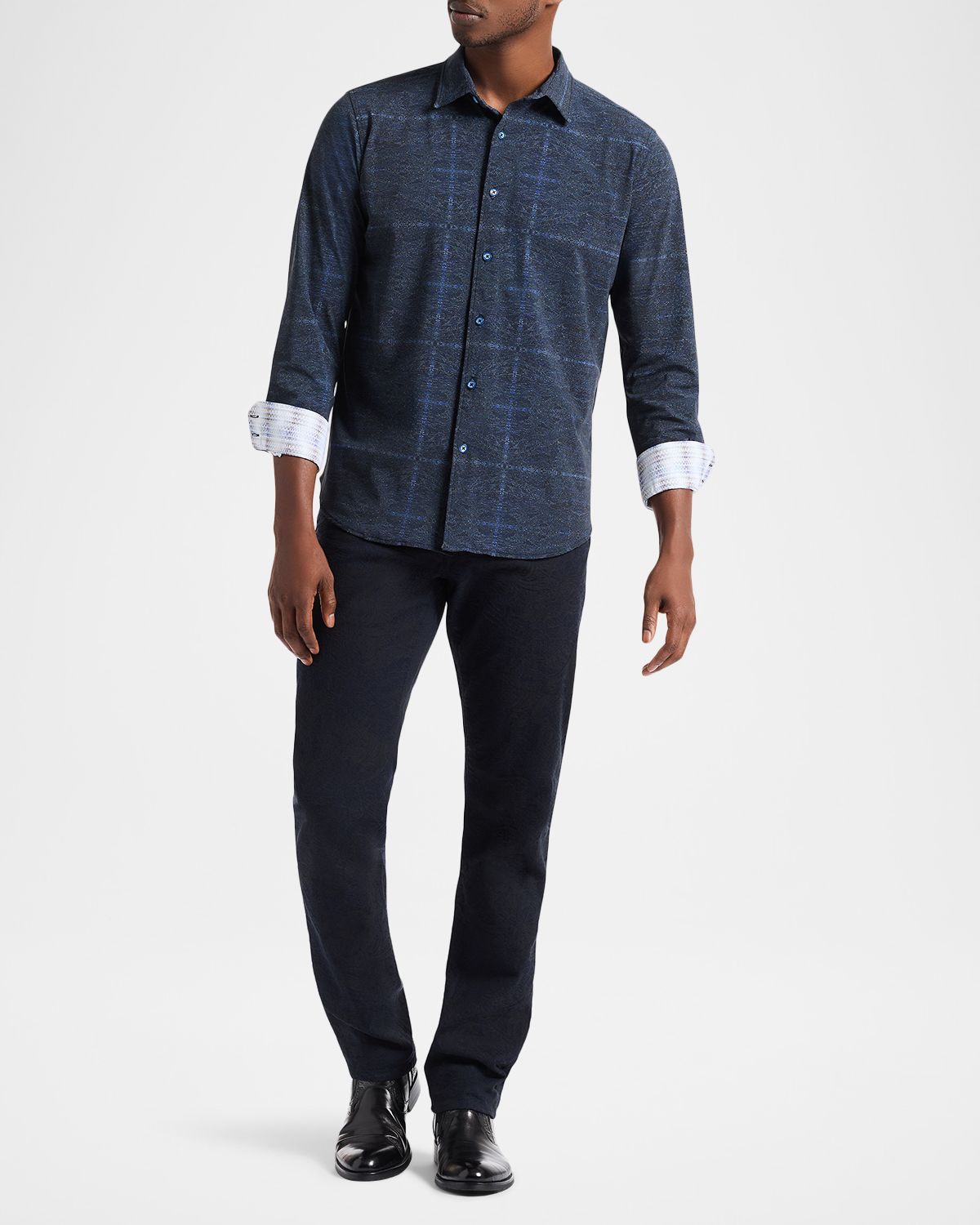 Robert Graham Men 's Irving Windowpane Kaleidoscope Button-Down Shirt | Thumbnail 6 Robert Graham Men 's Irving Windowpane Kaleidoscope Button-Down Shirt | Thumbnail 6