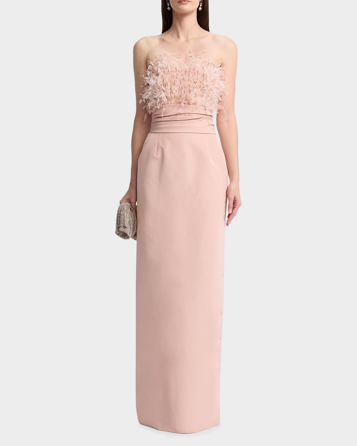 Oscar de la Renta Strapless Dramatic Point D 'esprit Silk Column Gown | Thumbnail 7 Oscar de la Renta Strapless Dramatic Point D 'esprit Silk Column Gown | Thumbnail 7