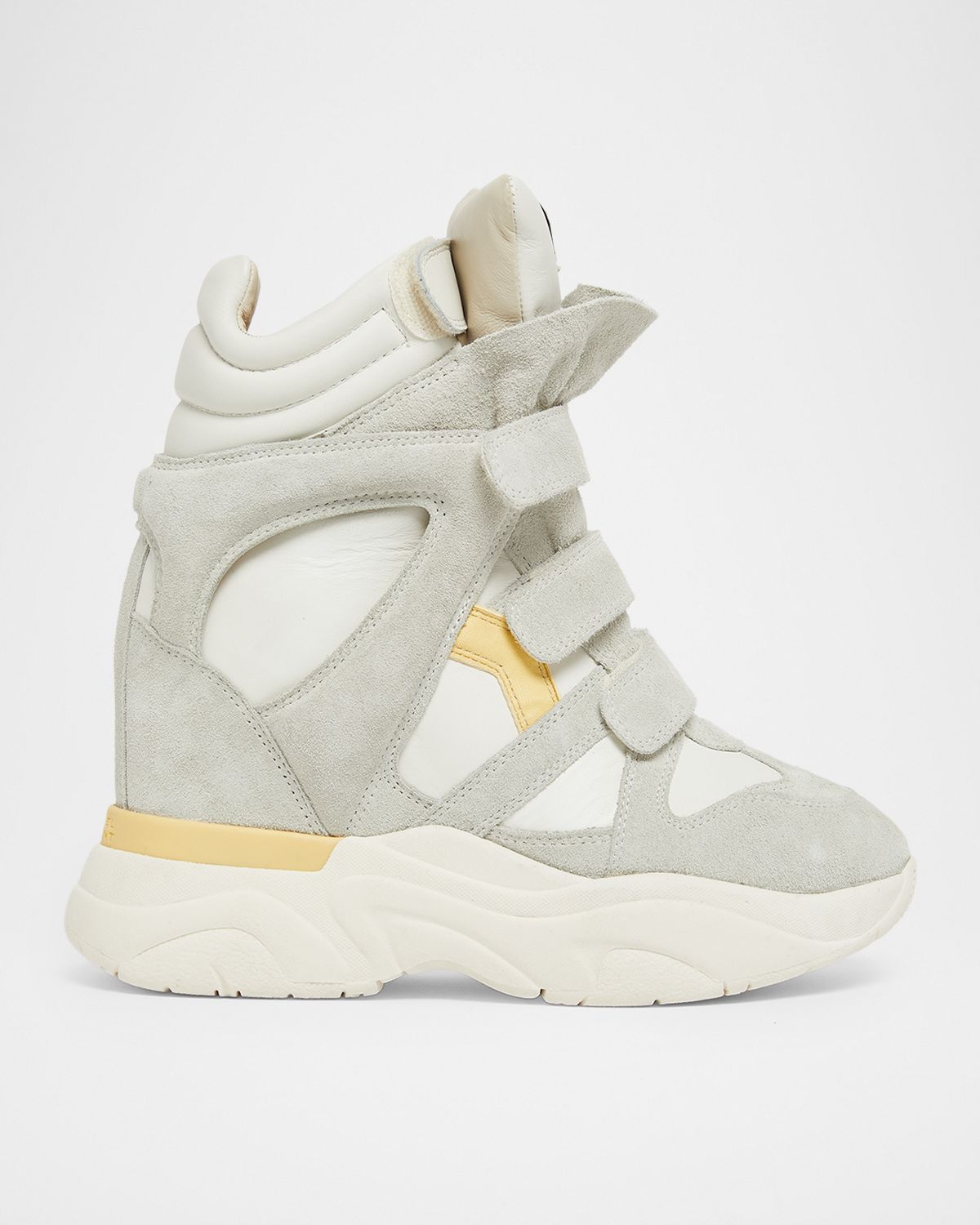 Isabel Marant Balskee High-Top Suede Wedge Sneakers