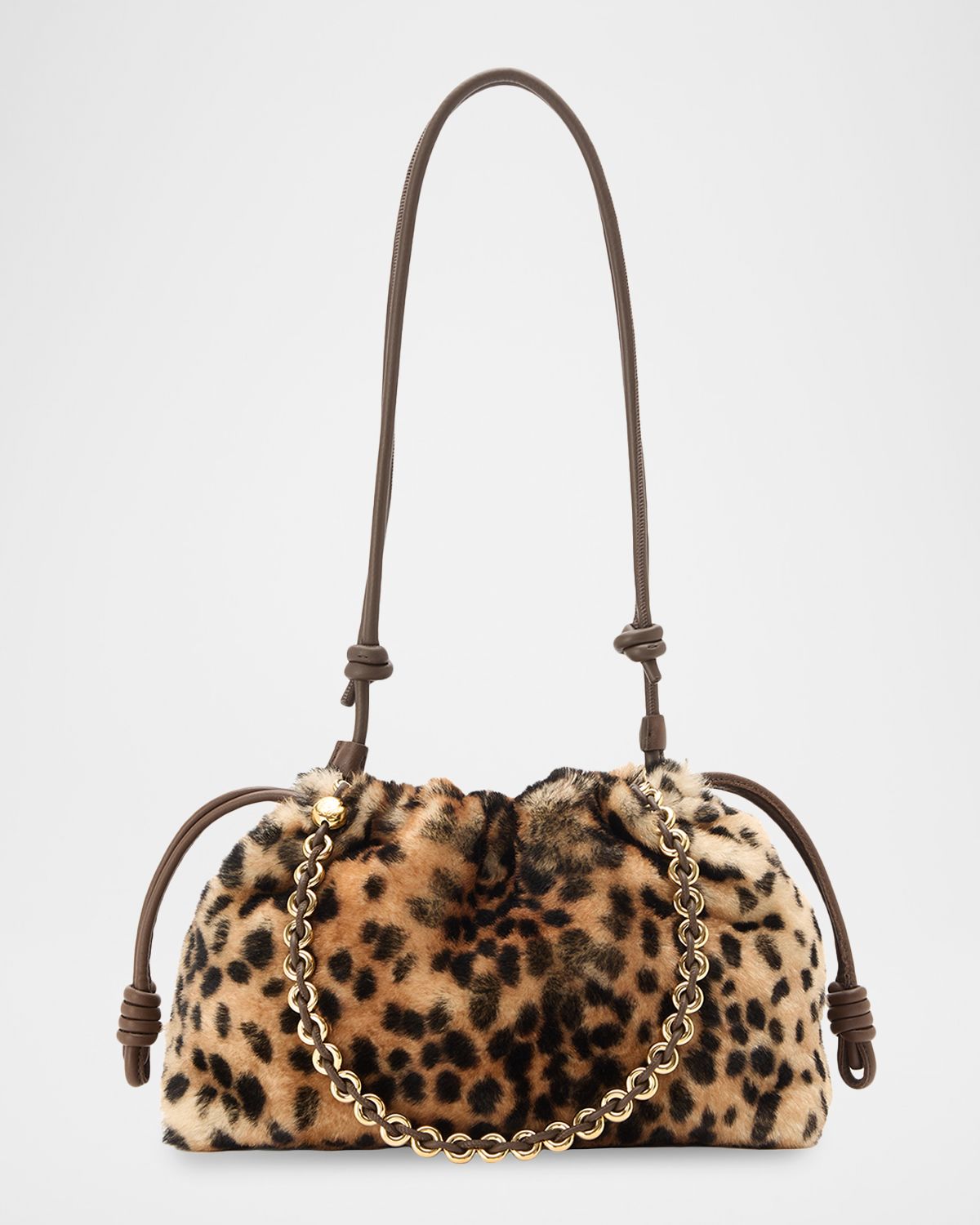 Loewe Flamenco Medium Shoulder Bag in Cheetah-Print Shearling | Thumbnail 3 Loewe Flamenco Medium Shoulder Bag in Cheetah-Print Shearling | Thumbnail 3