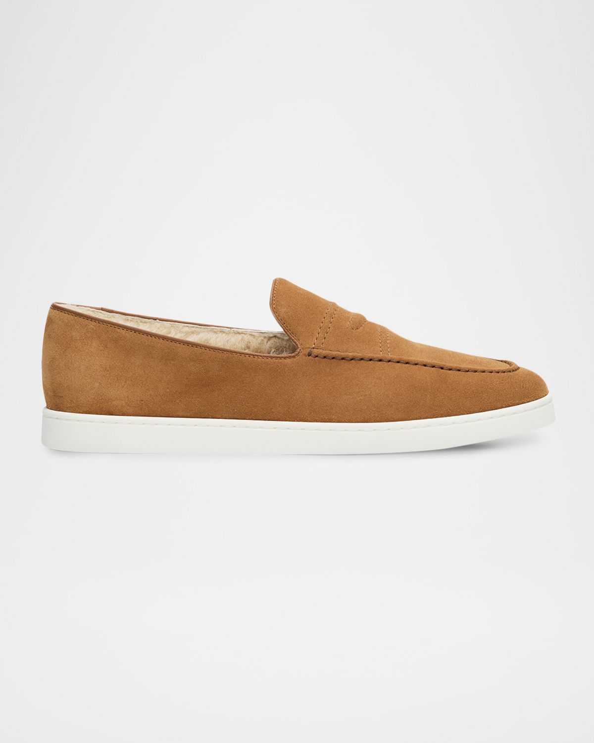 Church 's Men 's Pebbles Shearling-Lined Suede Loafers