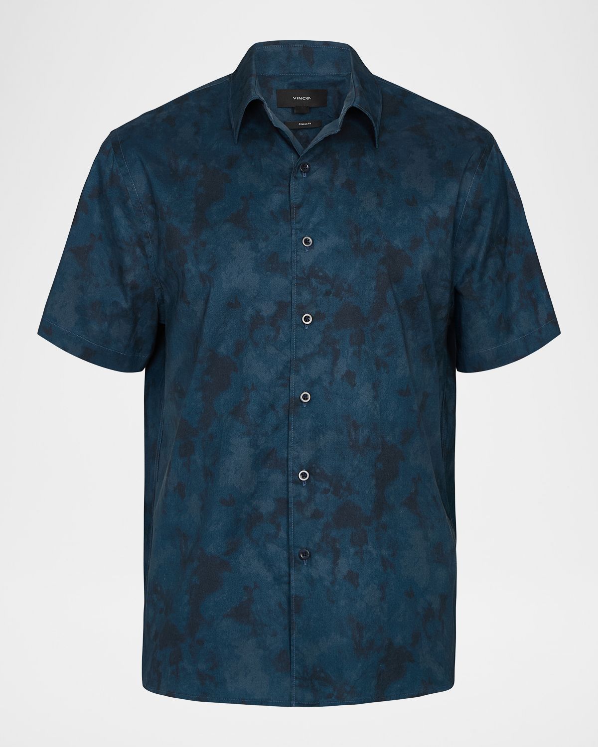 Vince Men 's Dyed Camouflage Cotton Short-Sleeve Shirt