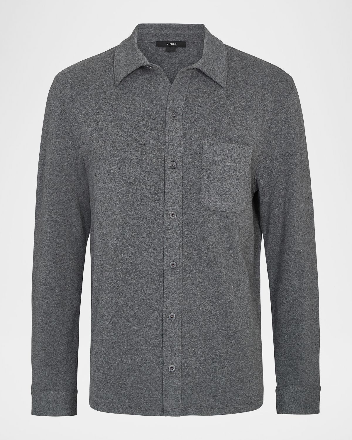 Vince Men 's Knit Cotton-Blend Button-Down Shirt