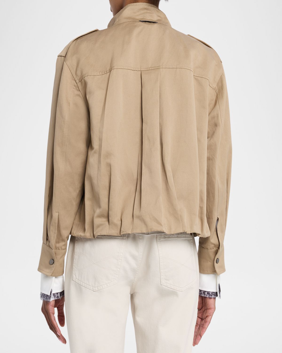 Brunello Cucinelli Techno Cotton Linen Utility Jacket