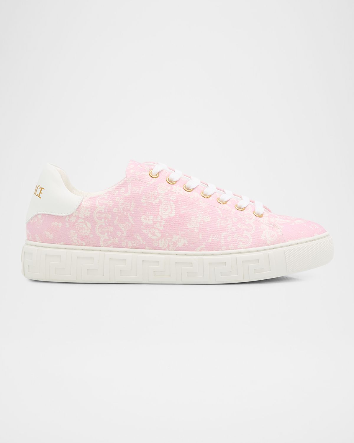 Versace Greca Jacquard Canvas Low-Top Sneakers