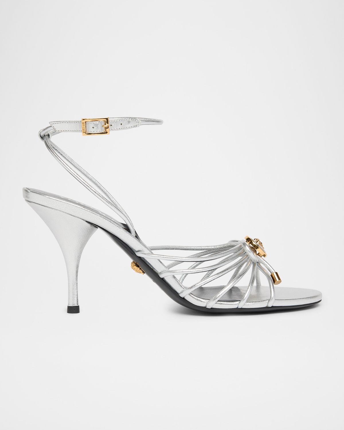 Versace 85mm Opera Bow Leather Sandals