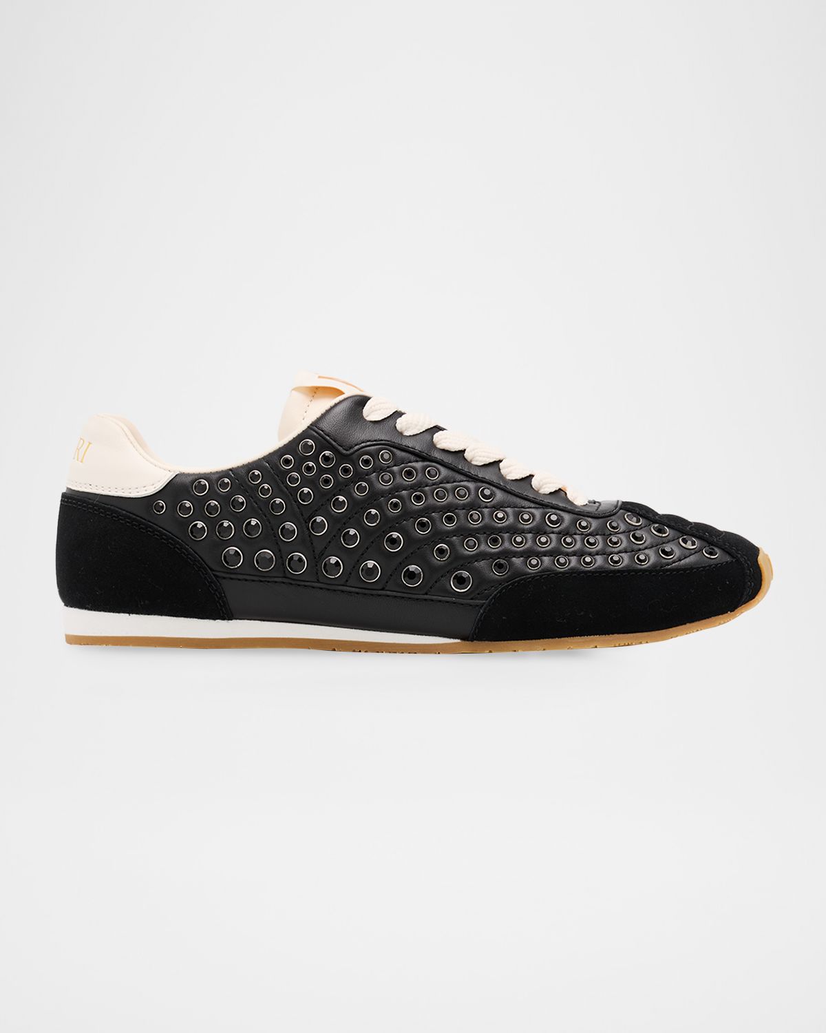 Amiri Pacific Studded Mixed Leather Sneakers