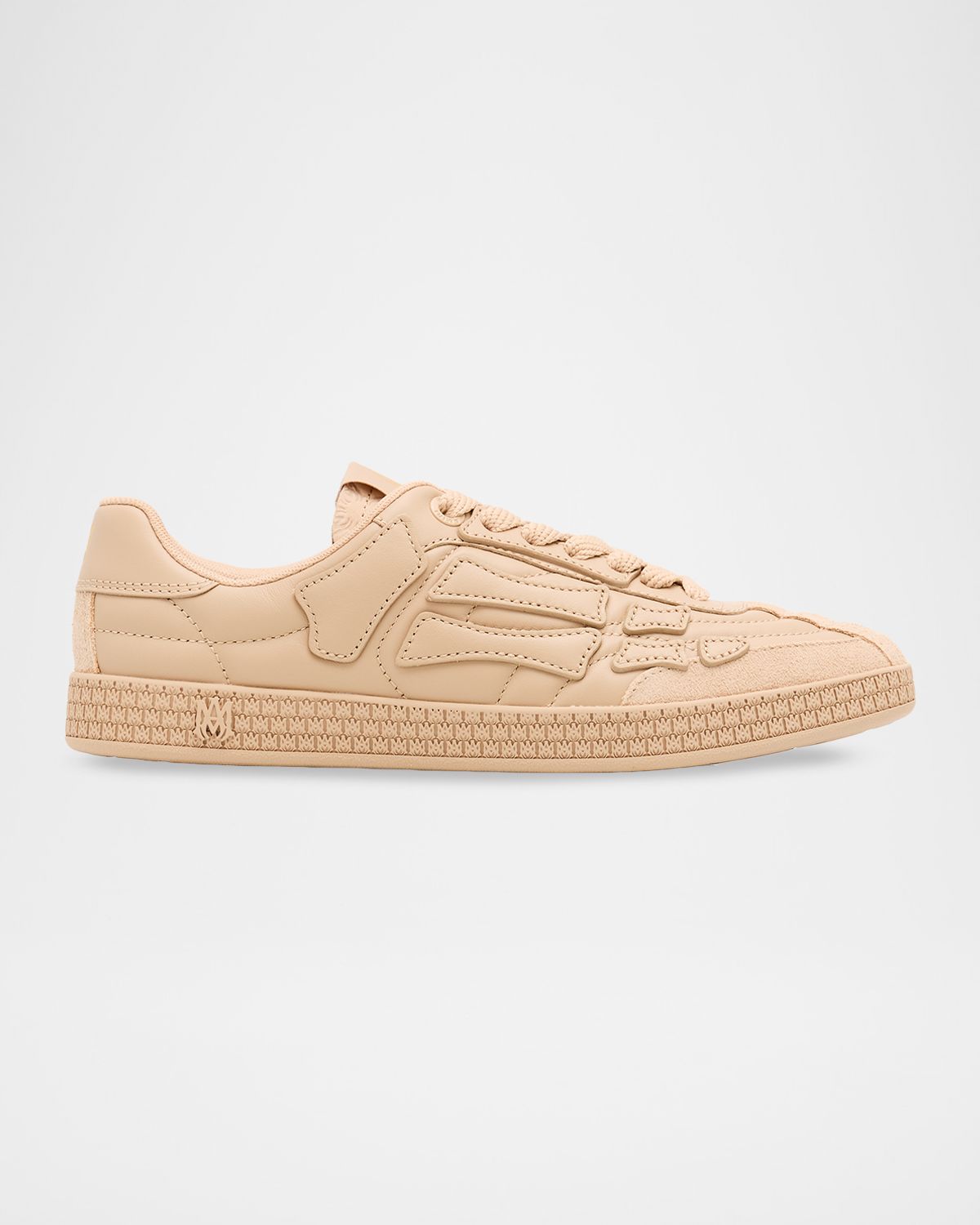 Amiri Pacific Football Quilted Mixed Leather Low-Top Sneakers