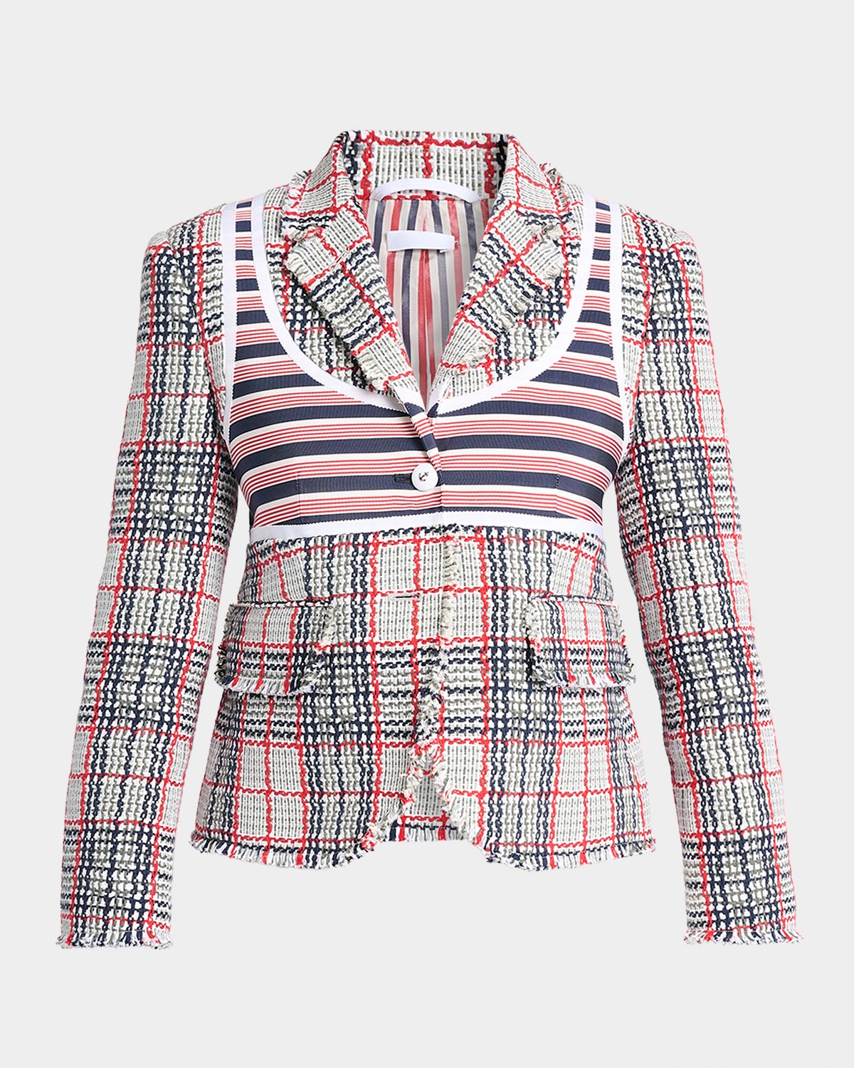 Thom Browne Bikini Trompe L 'oeil Check Single-Breasted Sport Coat