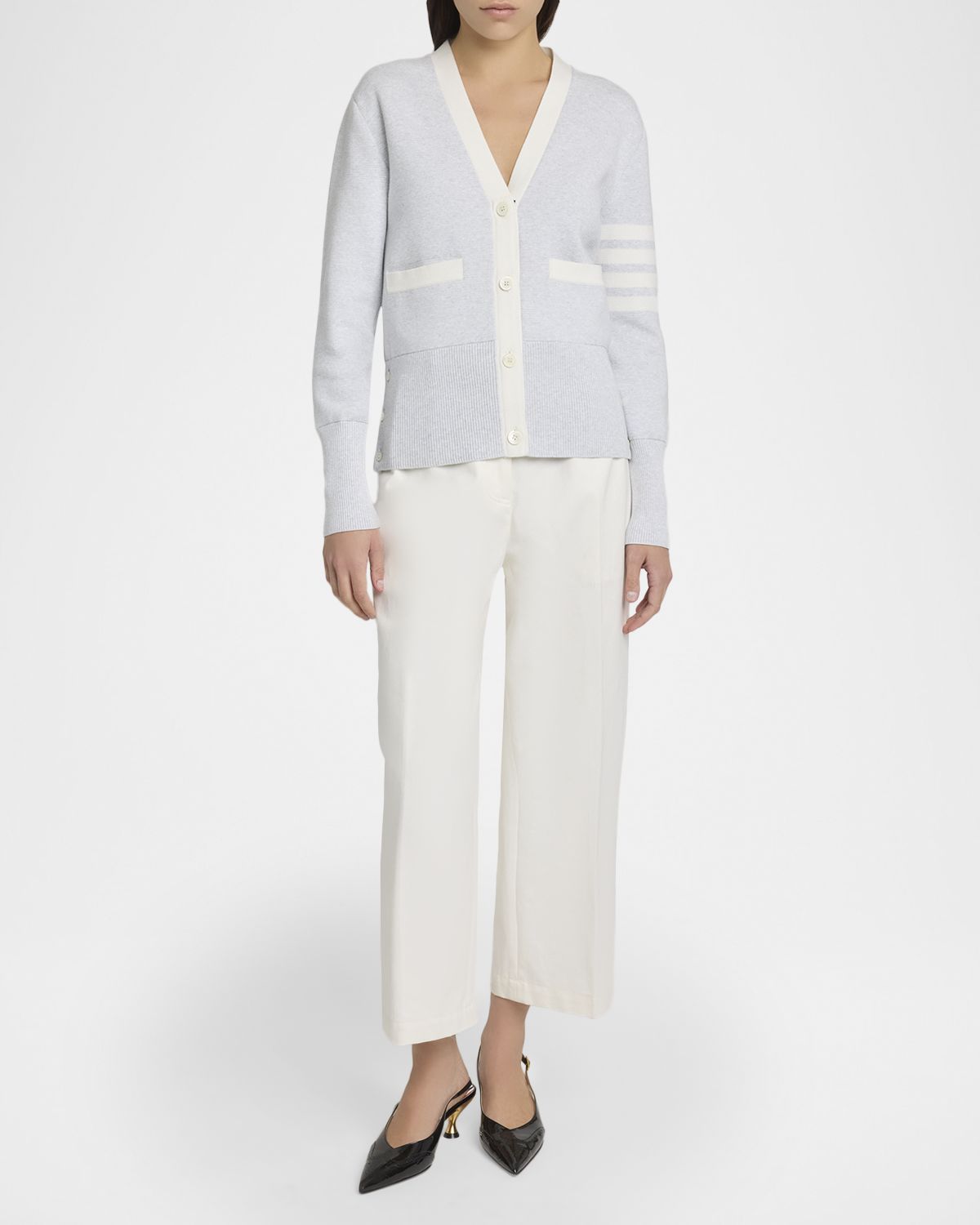 Thom Browne Milano Knit V-Neck Cardigan | Thumbnail 5
