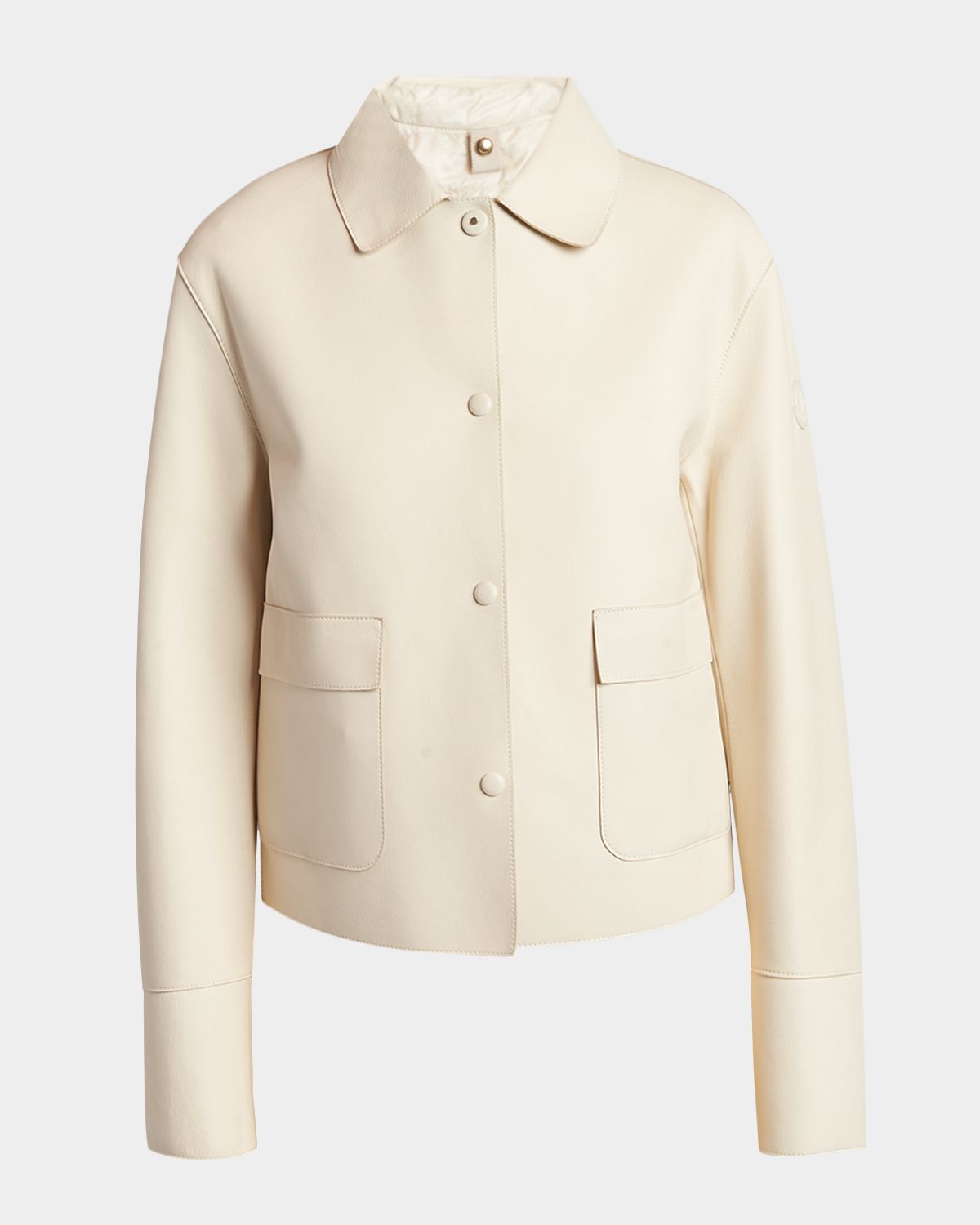 Moncler Haricot Leather Jacket