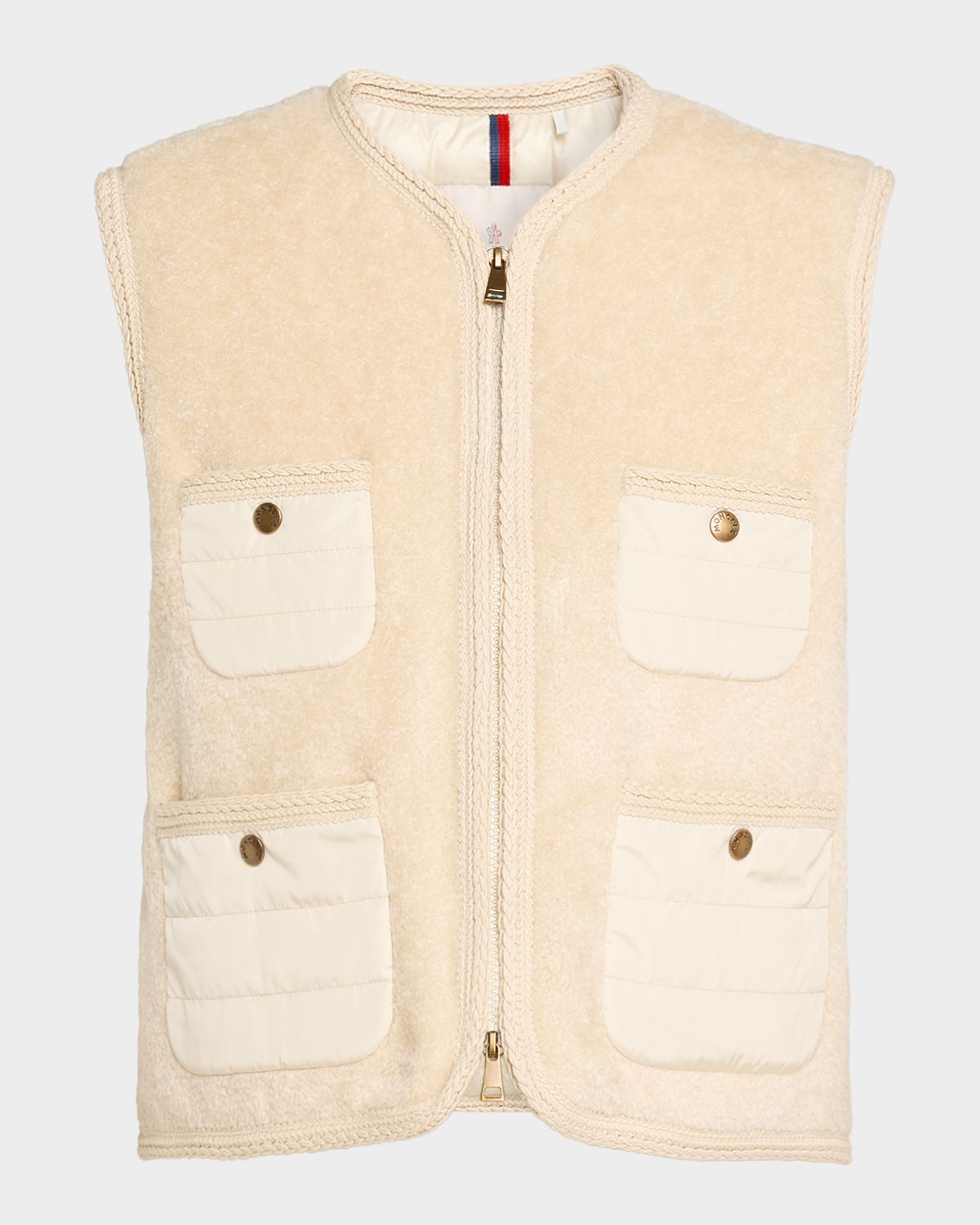 Moncler Mimosas Braided Trim Teddy Down Vest | Thumbnail 6 Moncler Mimosas Braided Trim Teddy Down Vest | Thumbnail 6