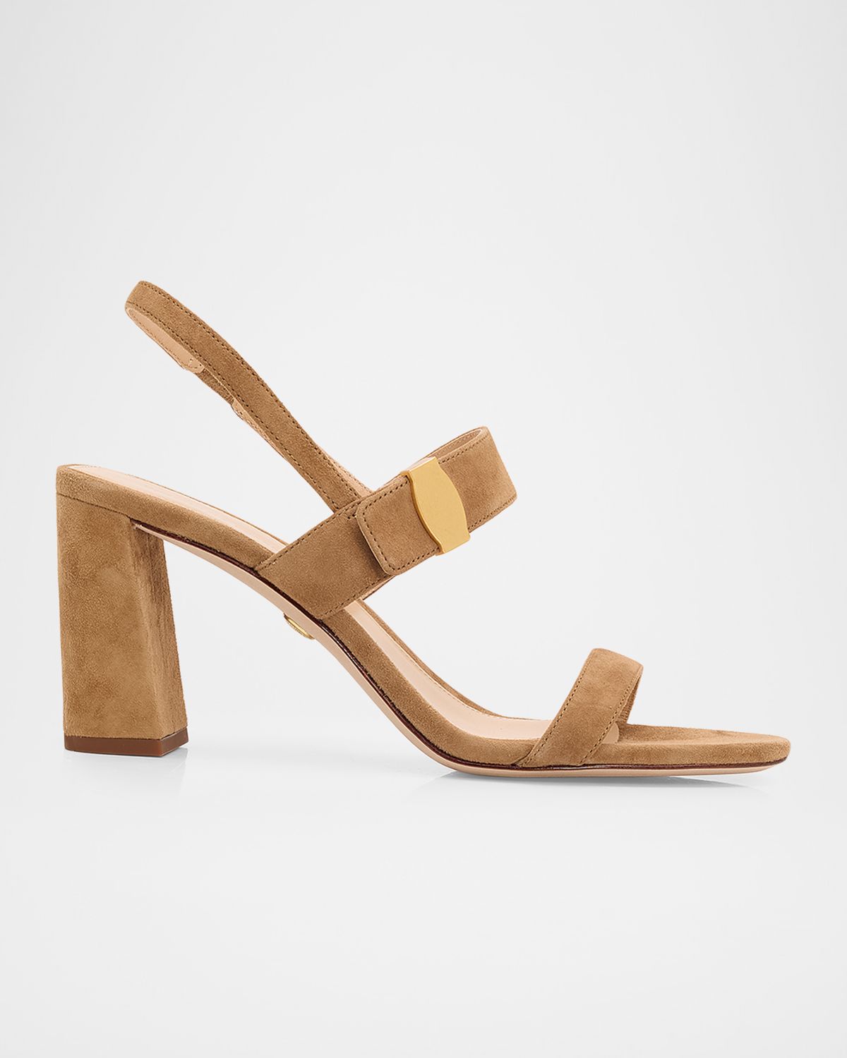 Veronica Beard 75mm Genetta Suede Slingback Sandals