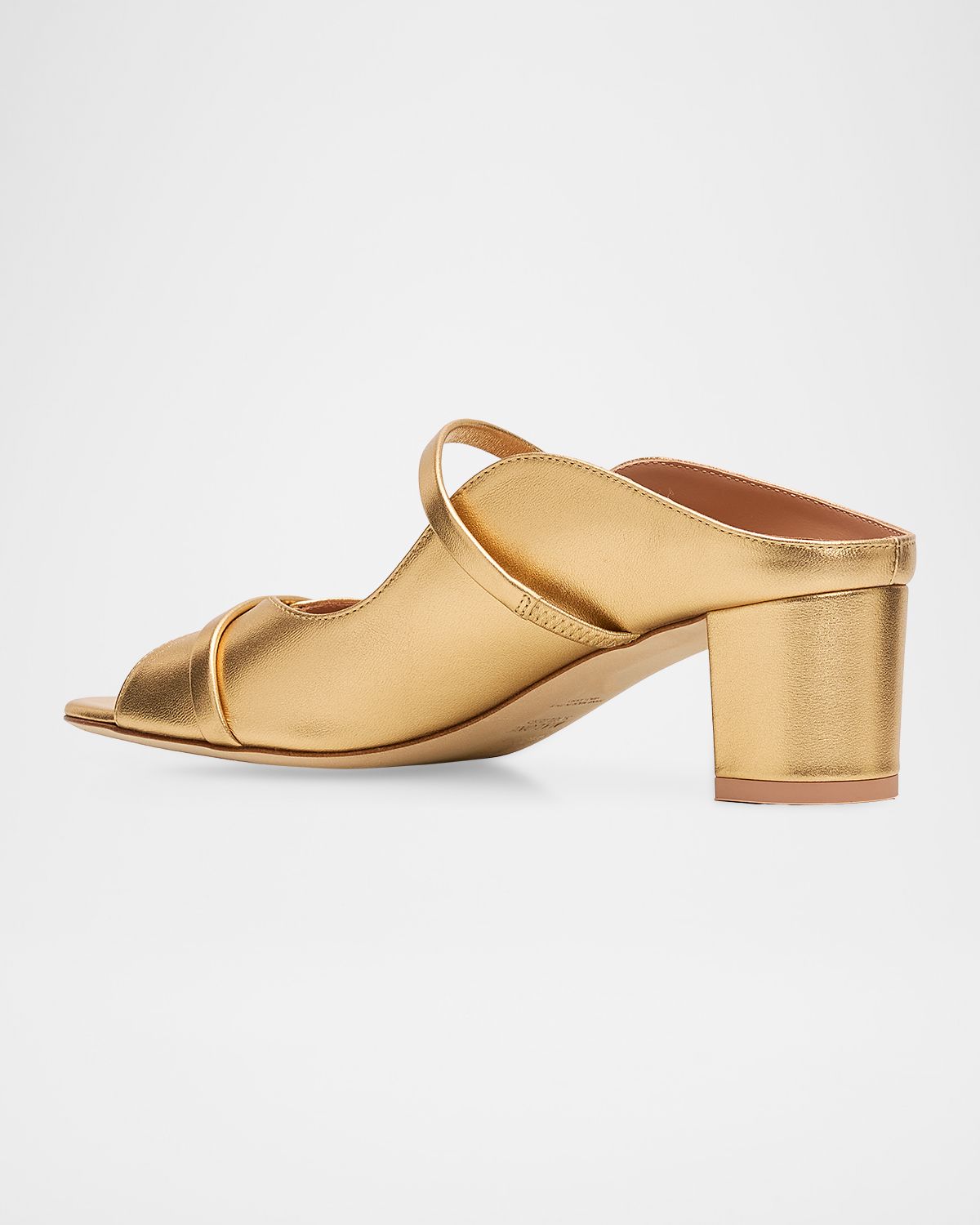 Malone Souliers 45mm Norah Metallic Leather Mule Sandals