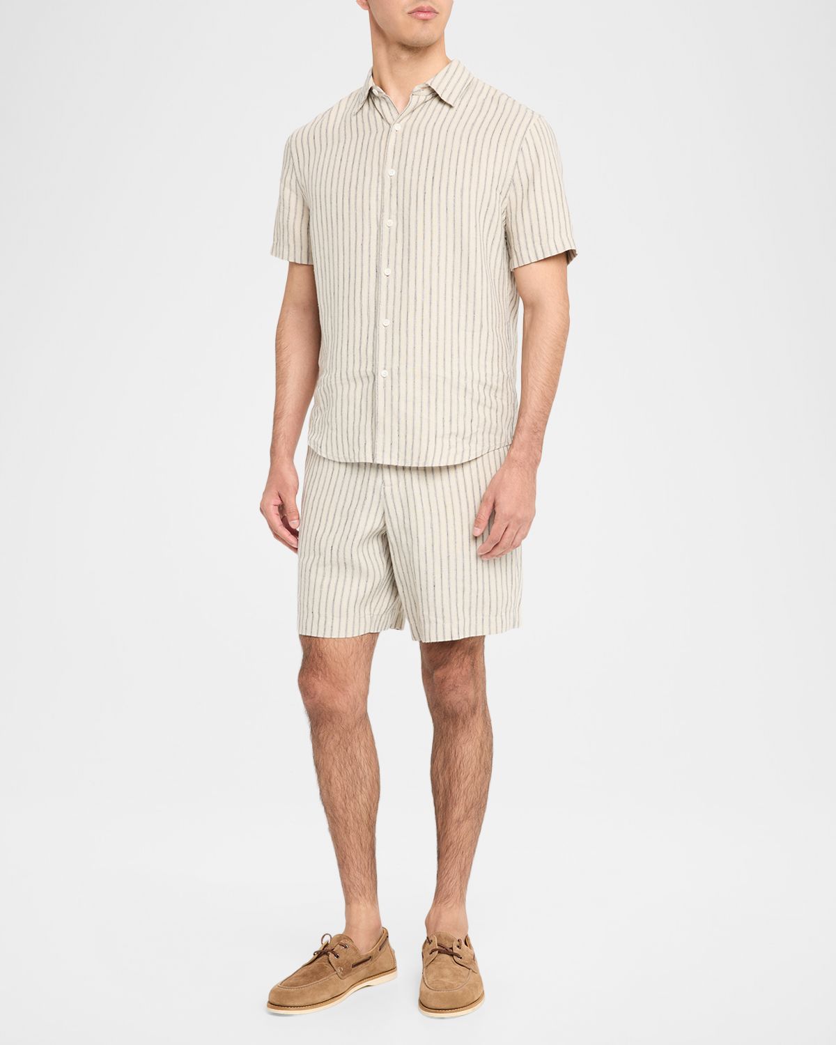 Vince Men 's Ballstone Stripe Hemp Shorts