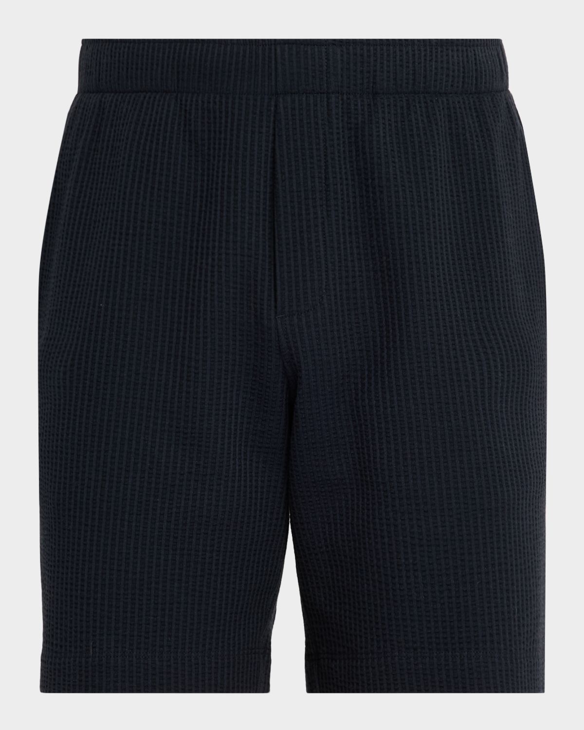 Vince Men 's Seersucker Knit Stretch Cotton Pull-On Shorts