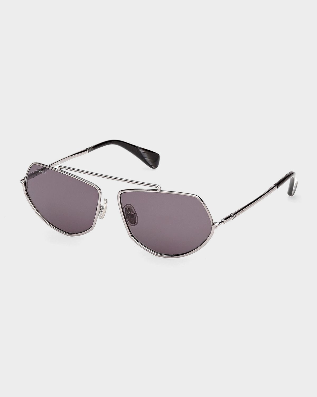 Max Mara 60mm Metal Geometric Sunglasses