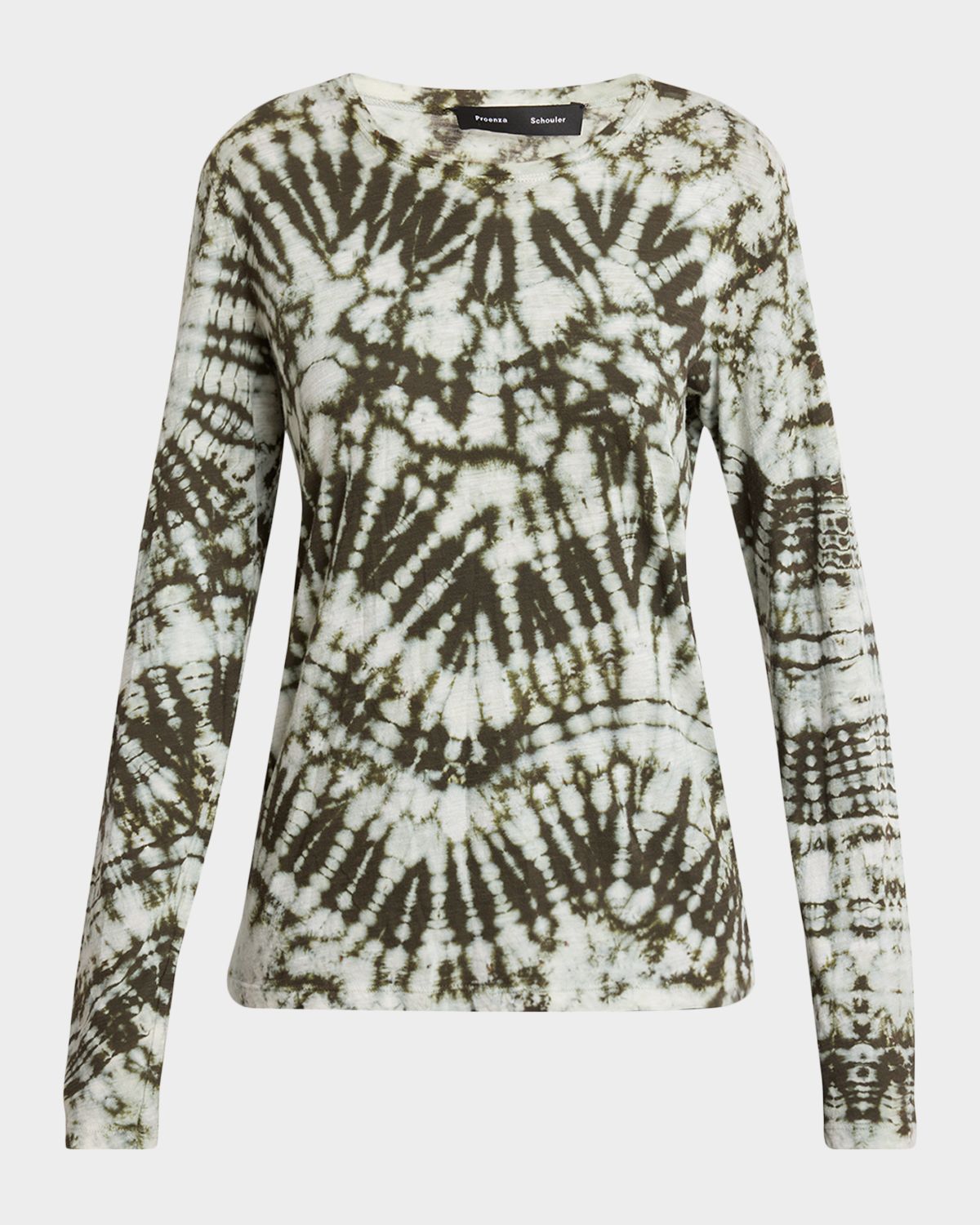 Proenza Schouler Mia Long-Sleeve Tie Dye Top