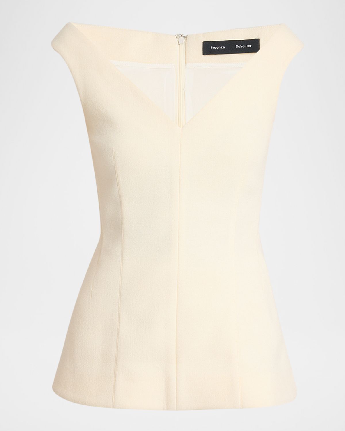 Proenza Schouler Mariam Wool Scuba V-Neck Top