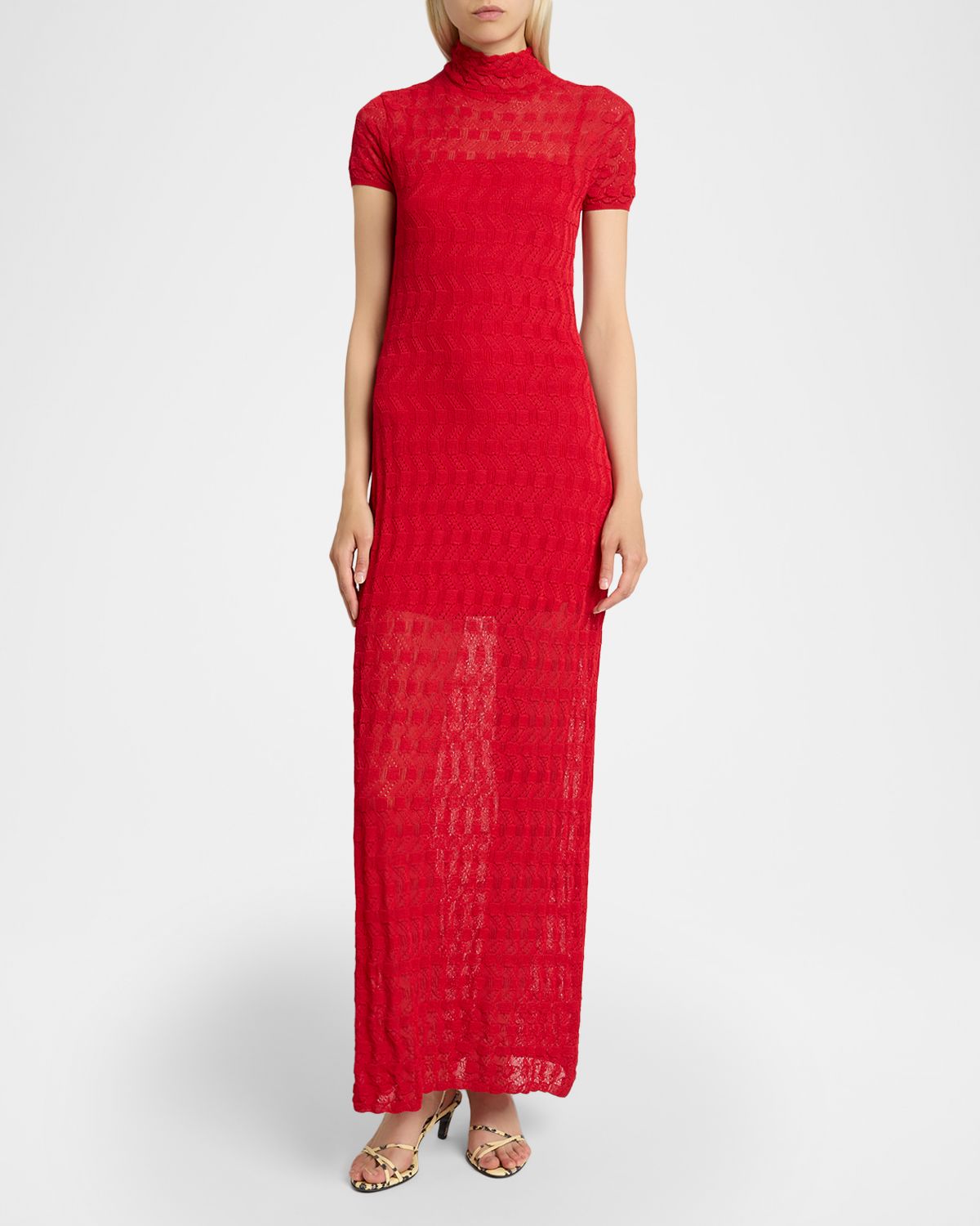 Proenza Schouler Zein Geometric Knit Maxi Dress
