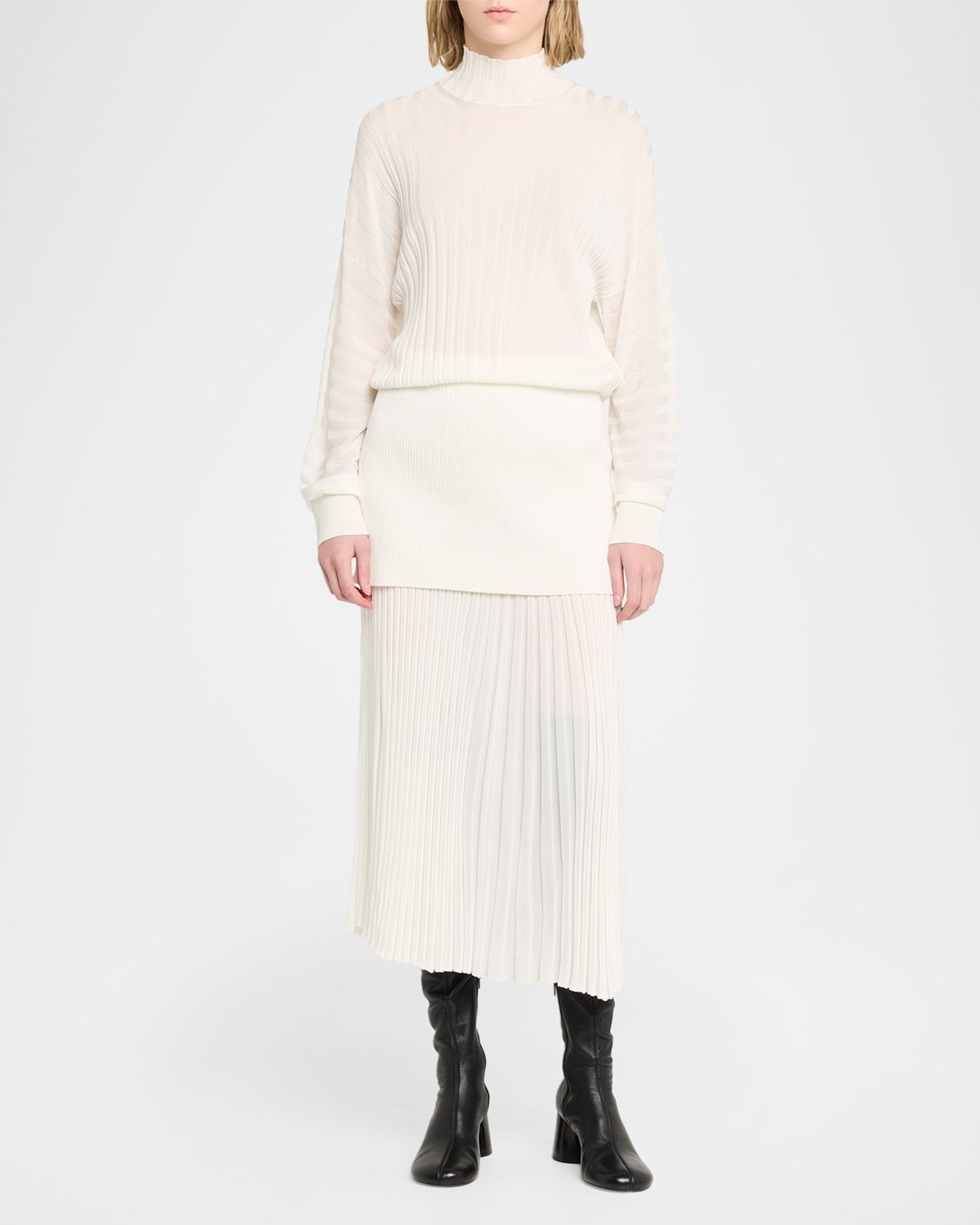 Proenza Schouler Luiza Rib-Knit Turtleneck Sweater
