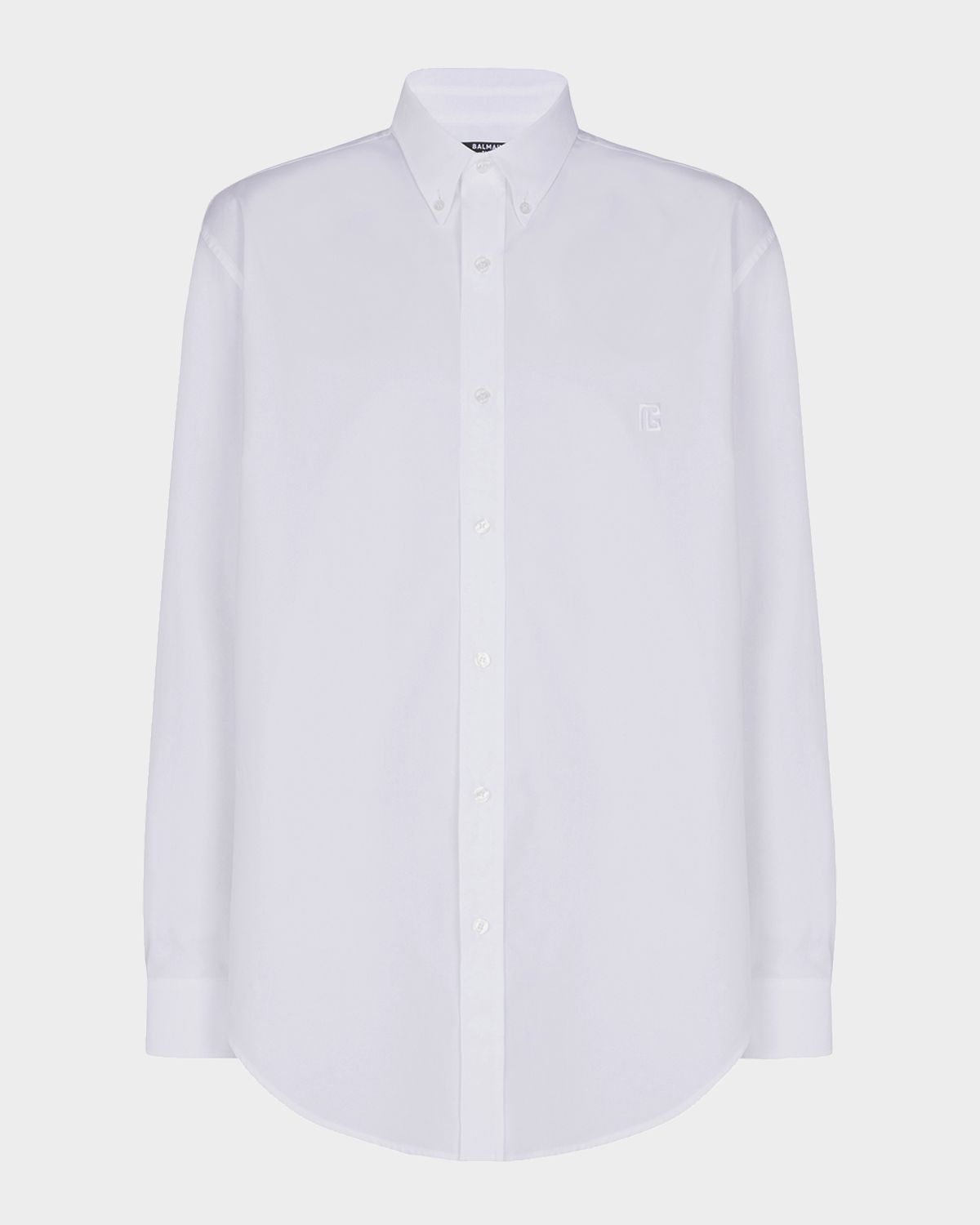 Balmain Men 's Cotton Poplin Tonal PB Sport Shirt