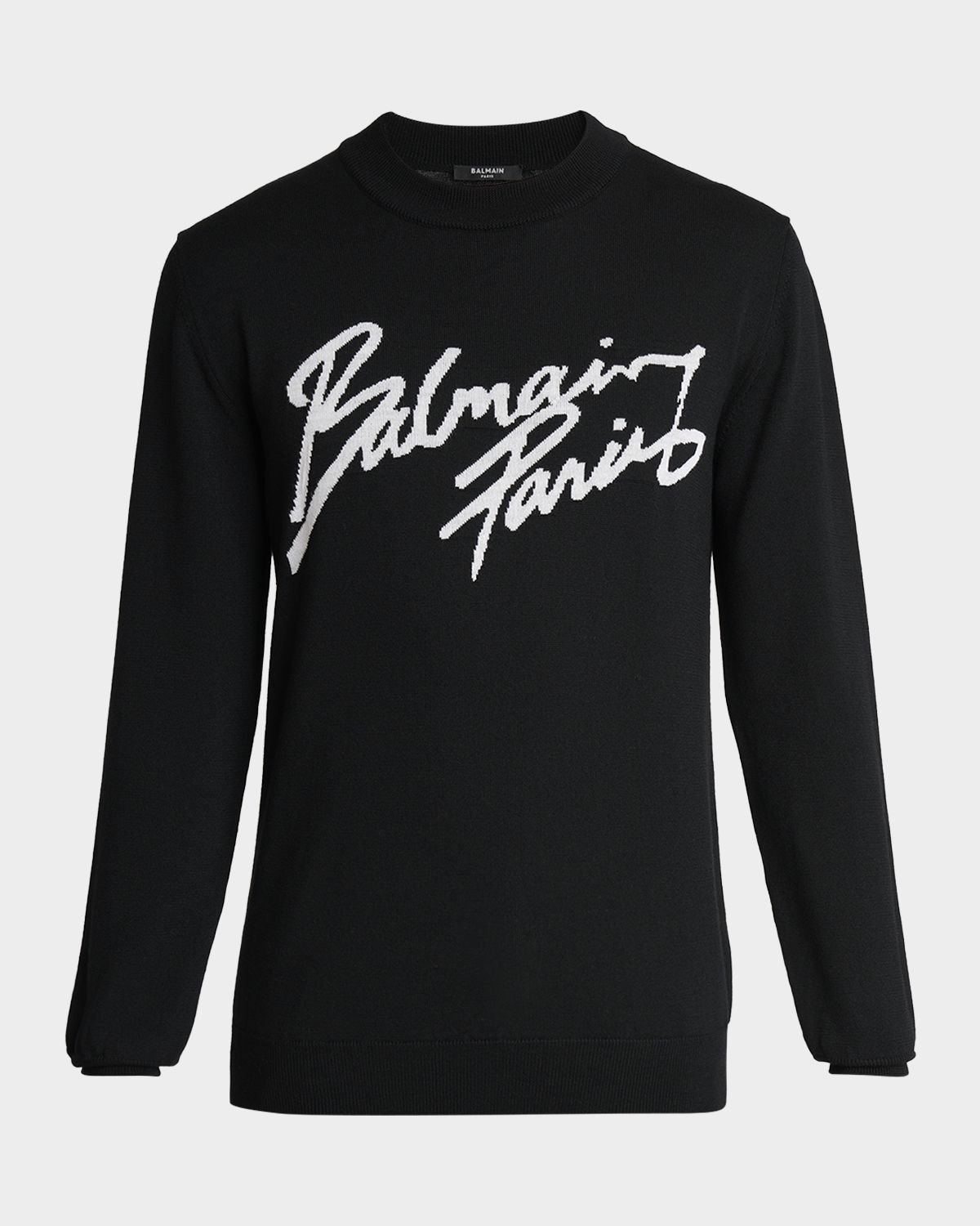 Balmain Men 's Logo Crewneck Sweater
