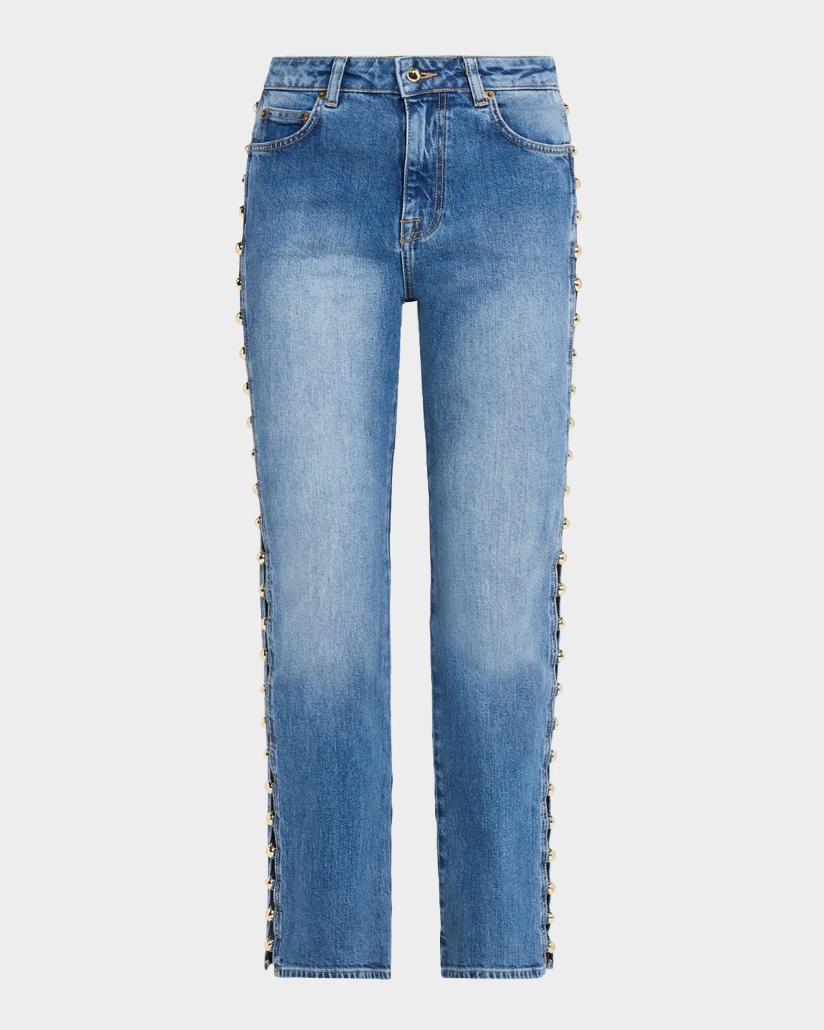 SIMKHAI Amelia Embellished Straight Jeans