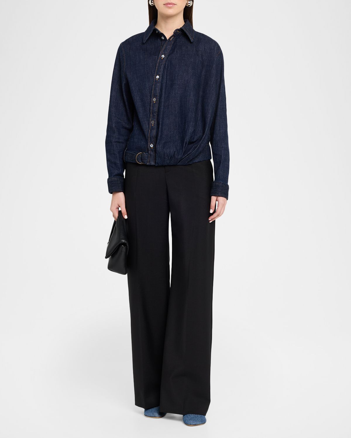Loewe Draped Denim Shirt