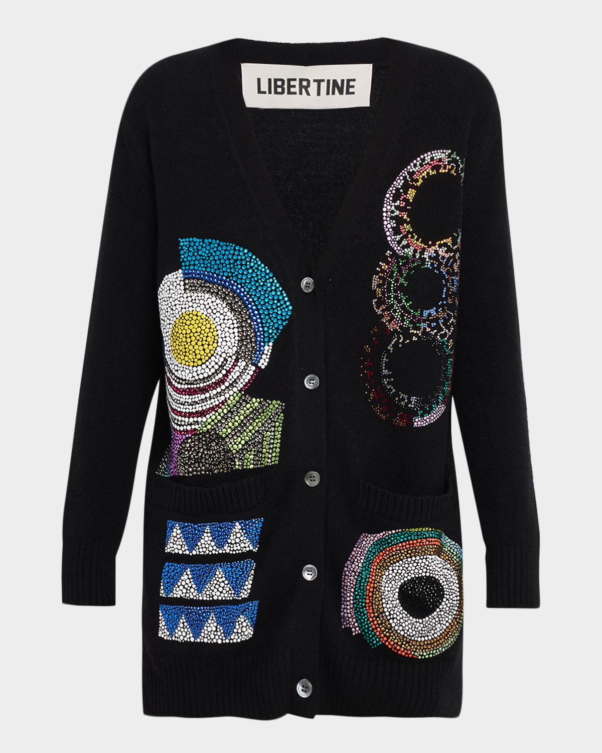 Libertine Sonia Crystal Cashmere Oversized Cardigan