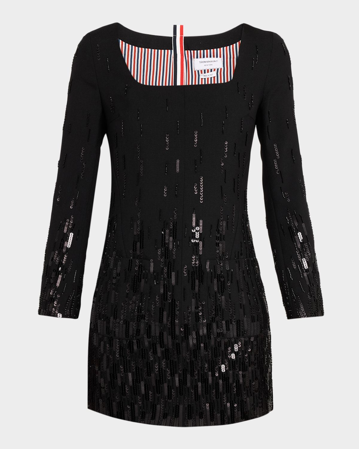 Thom Browne Sequinned Long-Sleeve Mini Dress