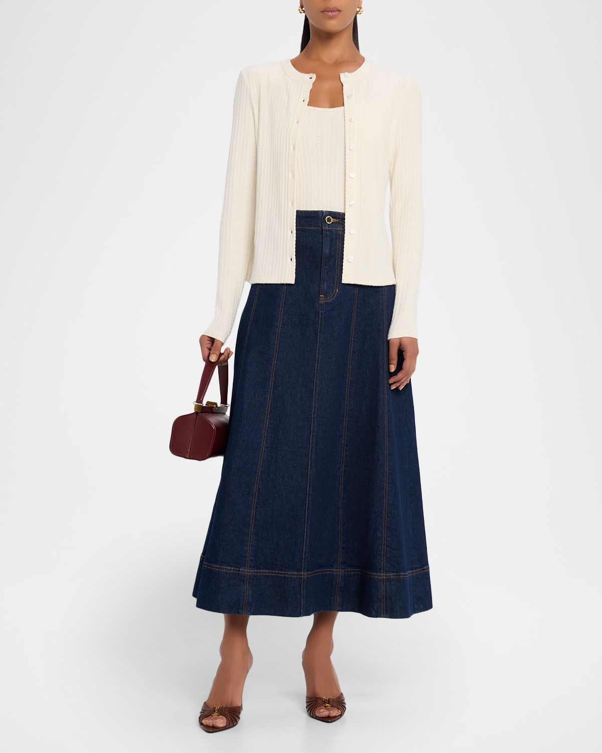 Veronica Beard Brodier Pointelle Tank Top