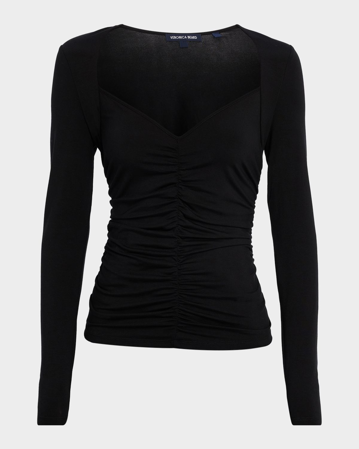 Veronica Beard Salem Ruched Jersey Top
