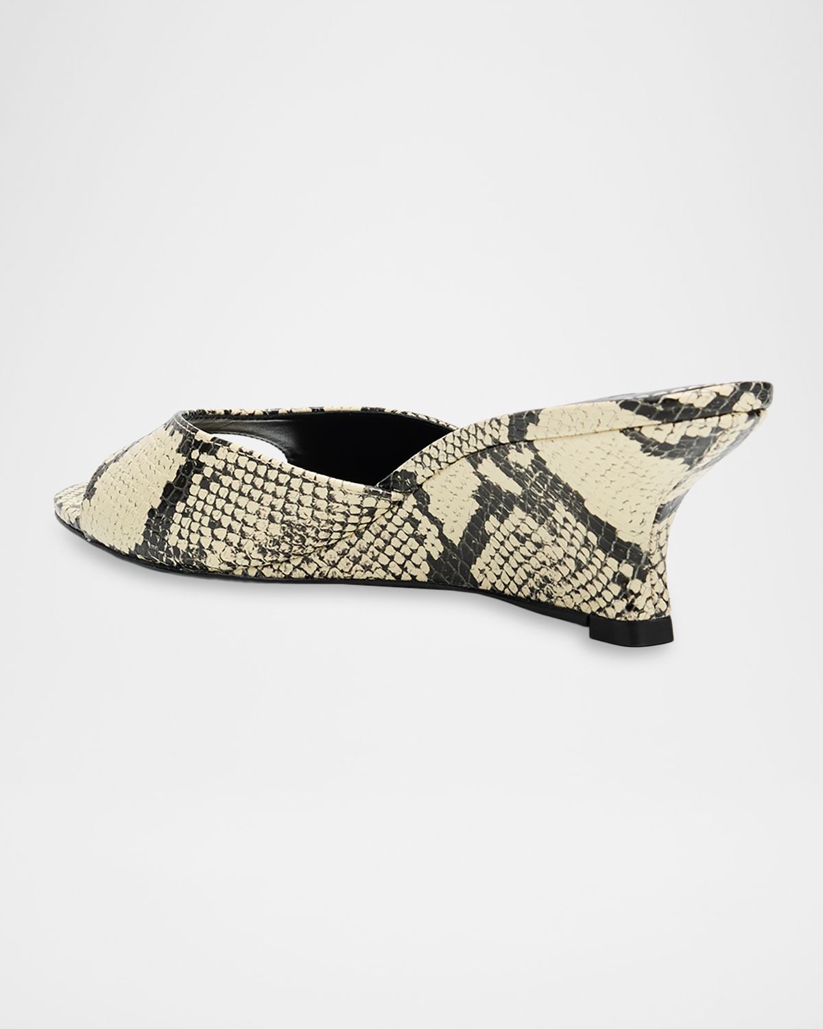 STAUD Brigitte Snake-Embossed Leather Wedge Mules | Thumbnail 4 STAUD Brigitte Snake-Embossed Leather Wedge Mules | Thumbnail 4