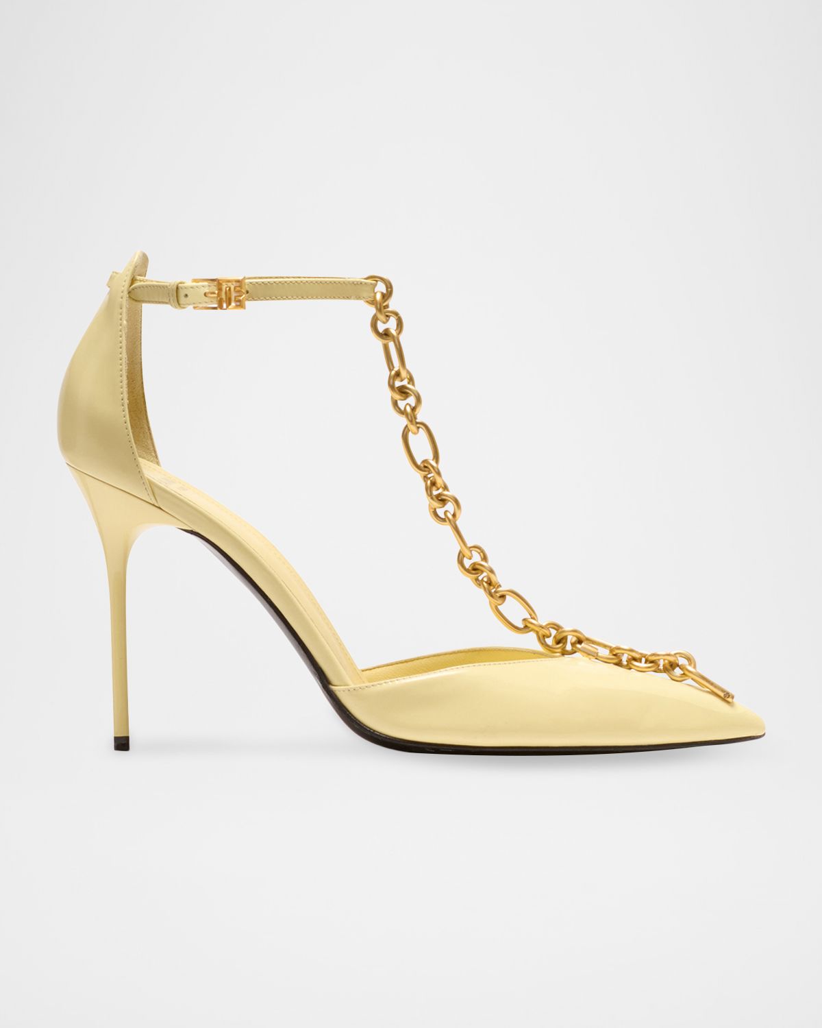 Balmain 100mm Sync Patent Leather Pumps