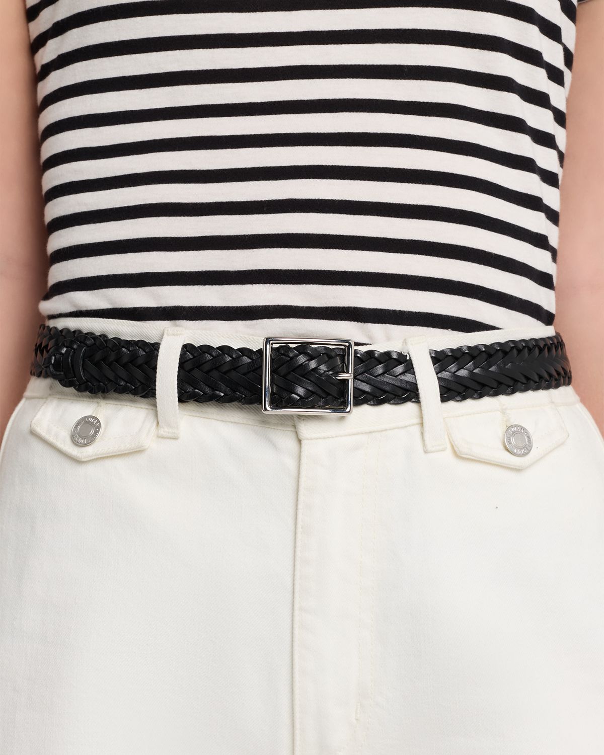 Nili Lotan Nicola Braided Leather Belt