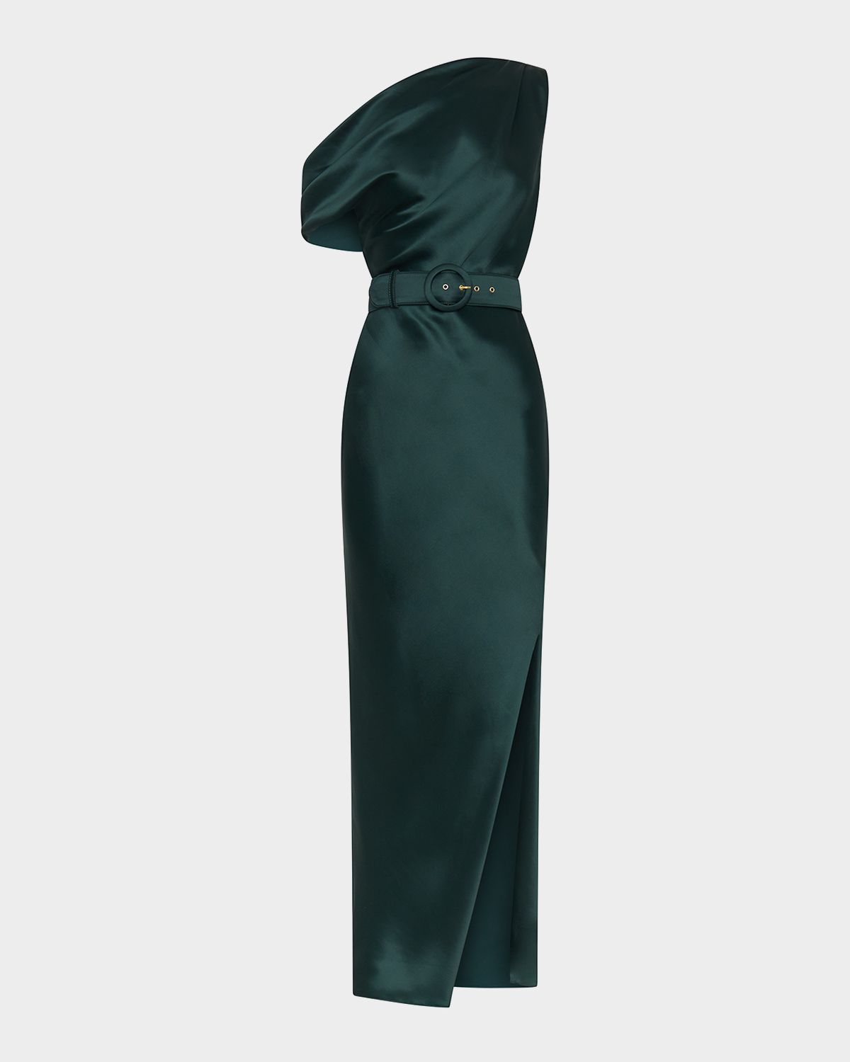 NICHOLAS Eartha Off-Shoulder Bodycon Satin Gown