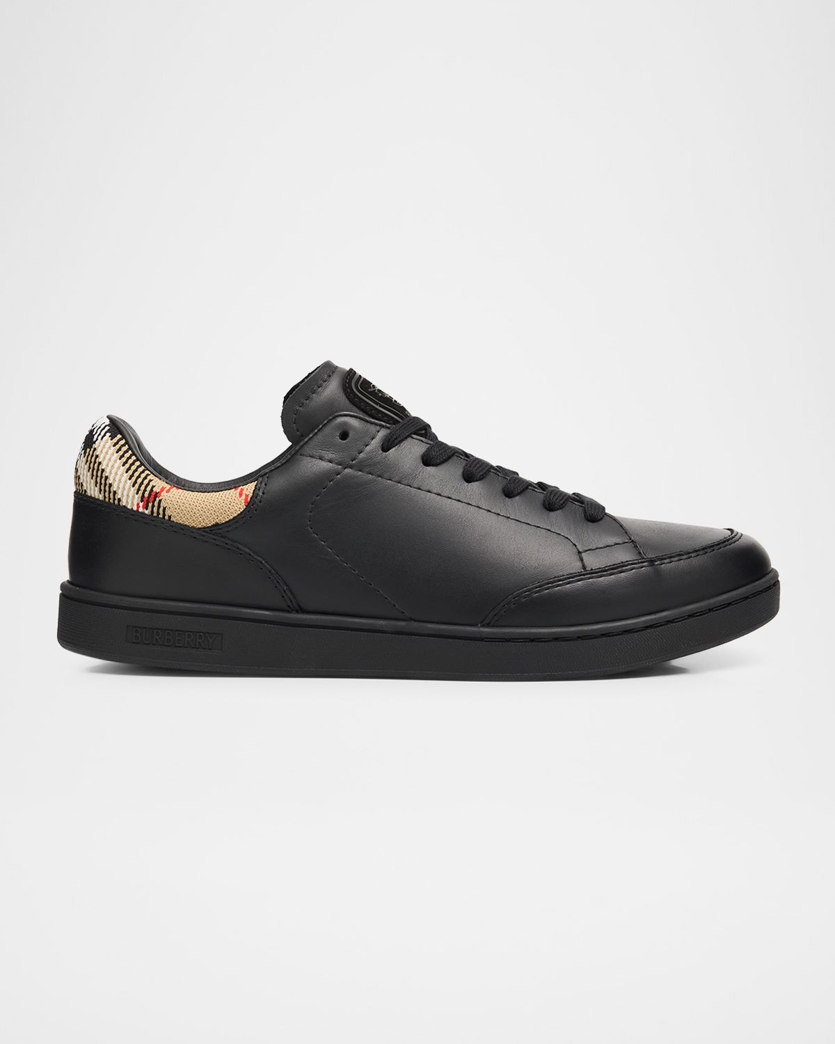 Burberry Men 's Set Leather & Check Low-Top Sneakers | Thumbnail 5